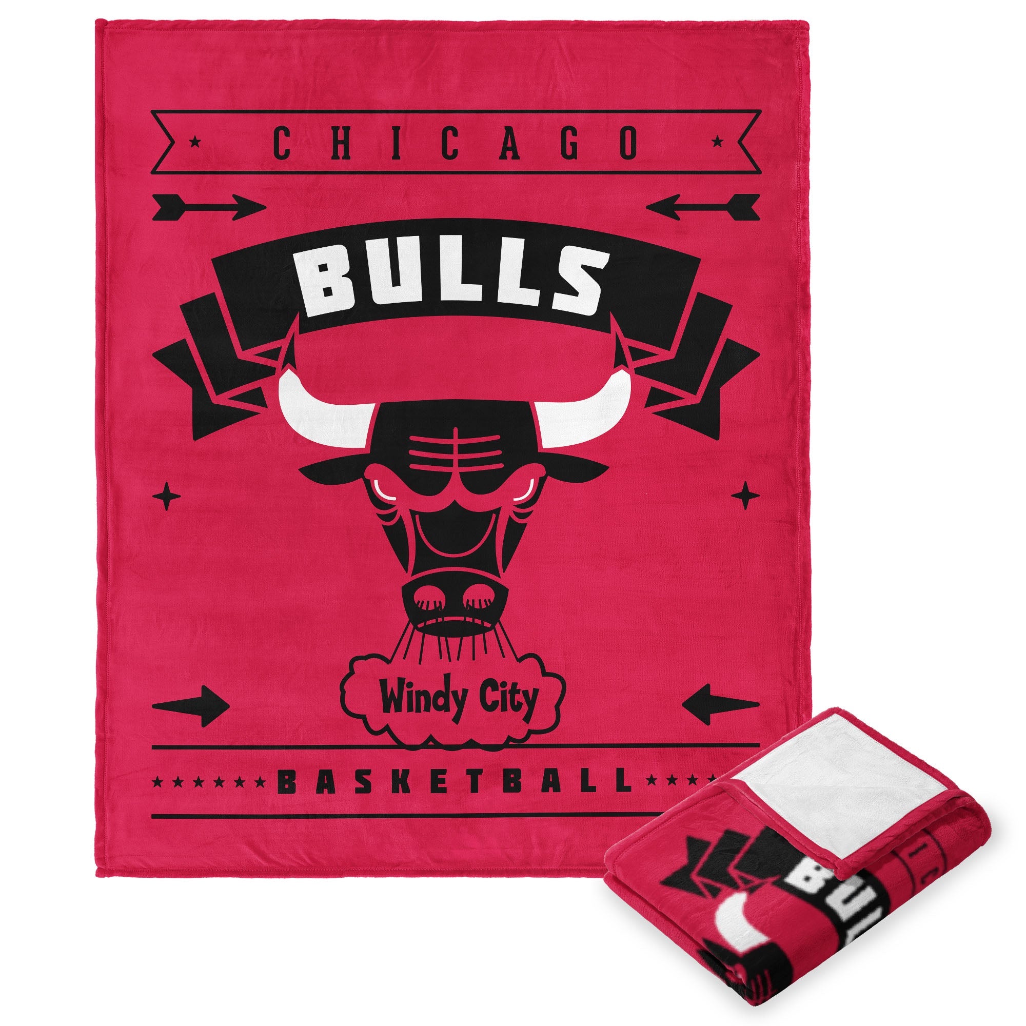 NBA Chicago Bulls Hardwood Classic Silk Touch Throw Blanket 50x60 Inches