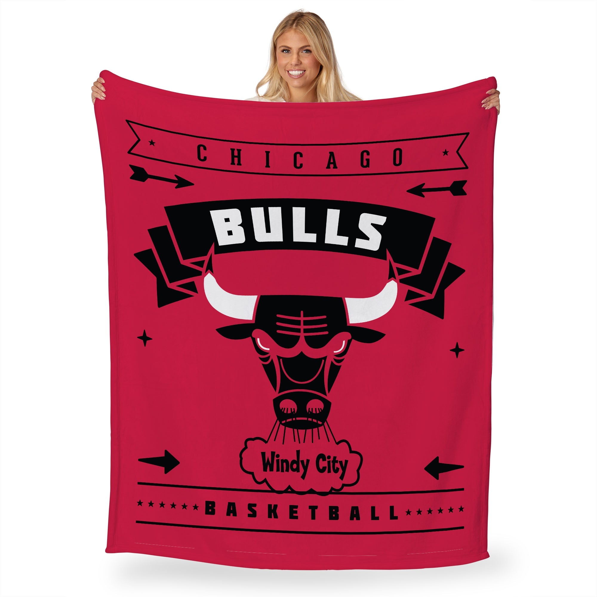 NBA Chicago Bulls Hardwood Classic Silk Touch Throw Blanket 50x60 Inches