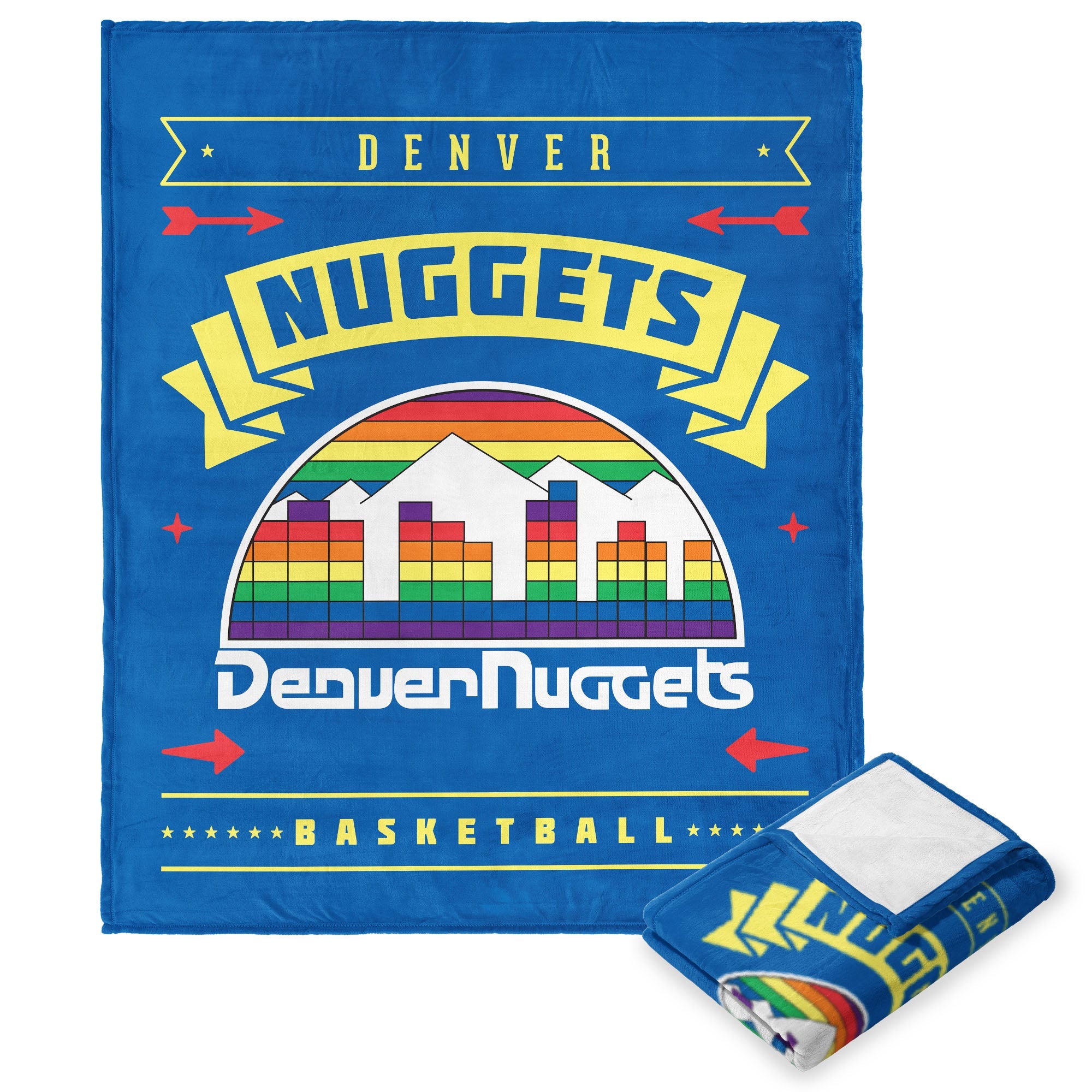 NBA Denver Nuggets Hardwood Classic Silk Touch Throw Blanket 50x60 Inches