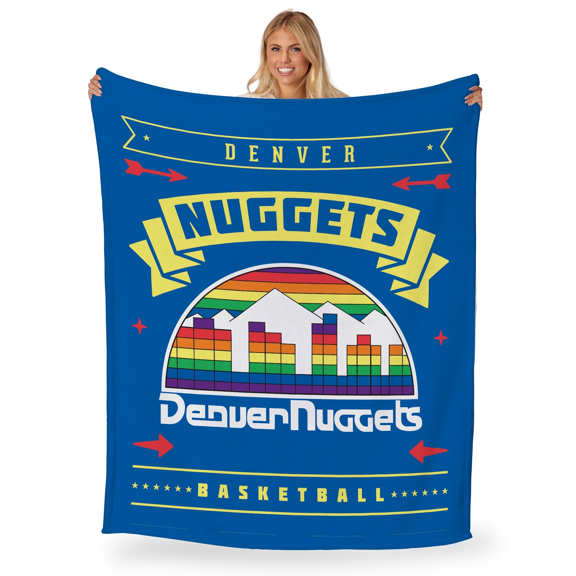 NBA Denver Nuggets Hardwood Classic Silk Touch Throw Blanket 50x60 Inches