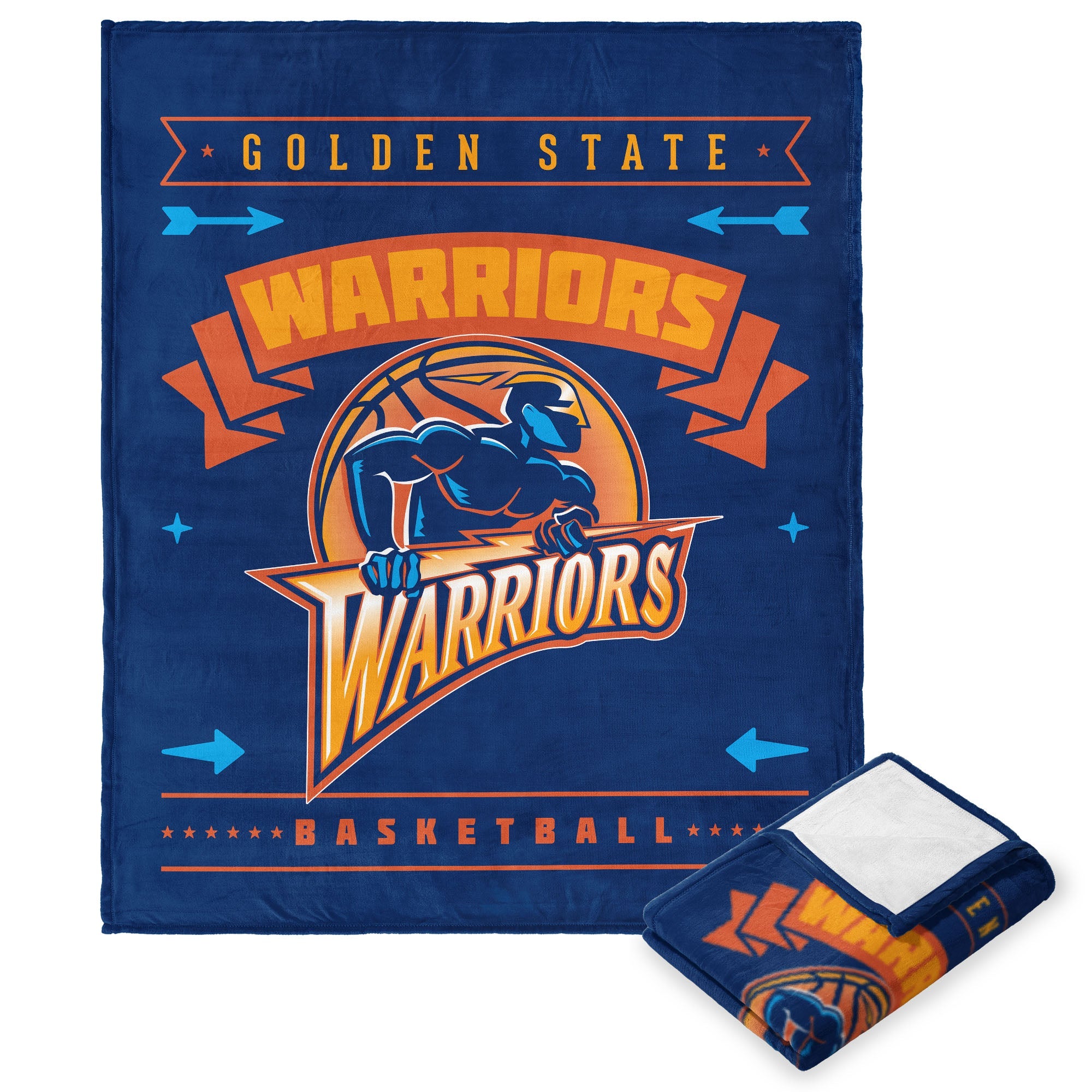 NBA Golden State Warriors Hardwood Classic Silk Touch Throw Blanket 50x60 Inches