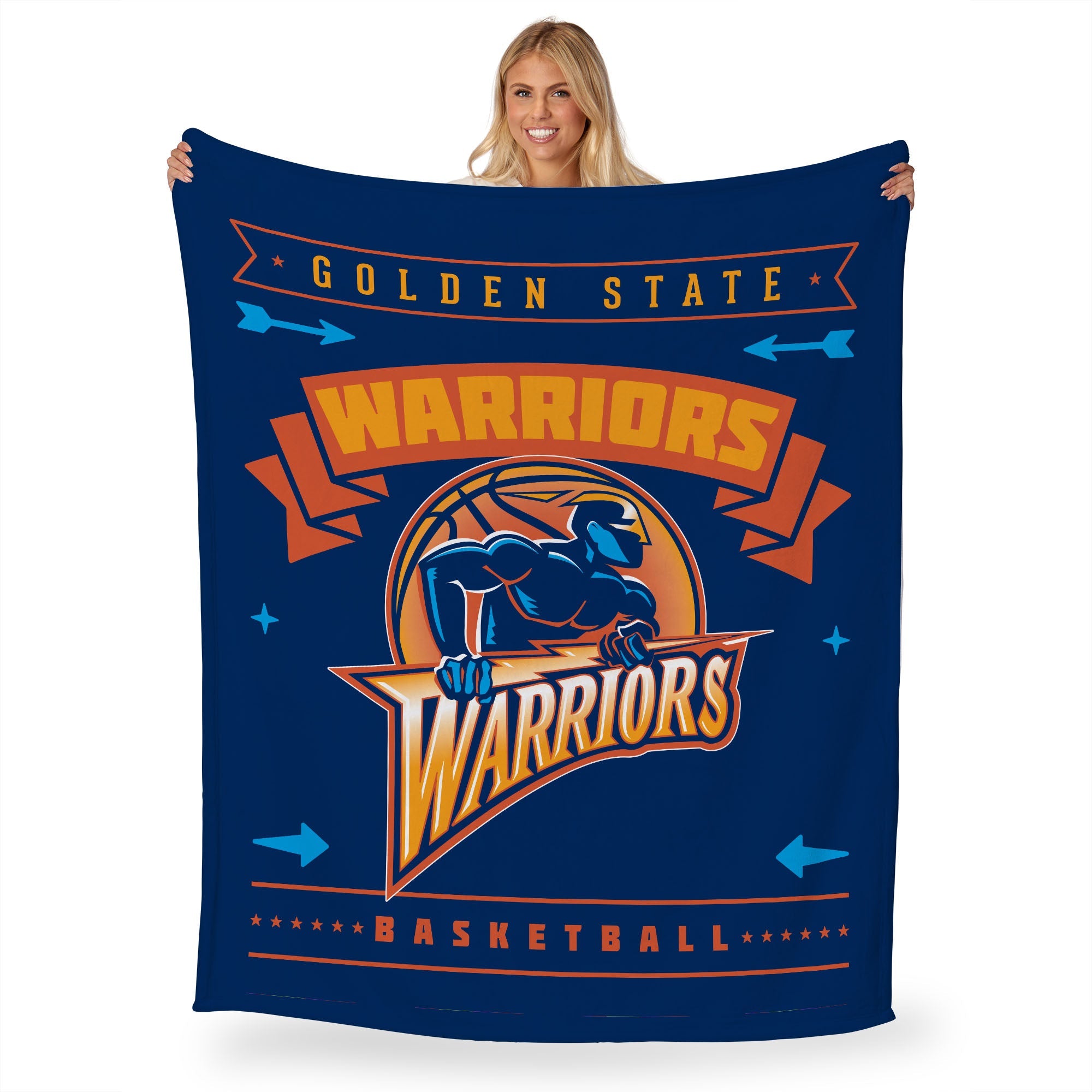 NBA Golden State Warriors Hardwood Classic Silk Touch Throw Blanket 50x60 Inches