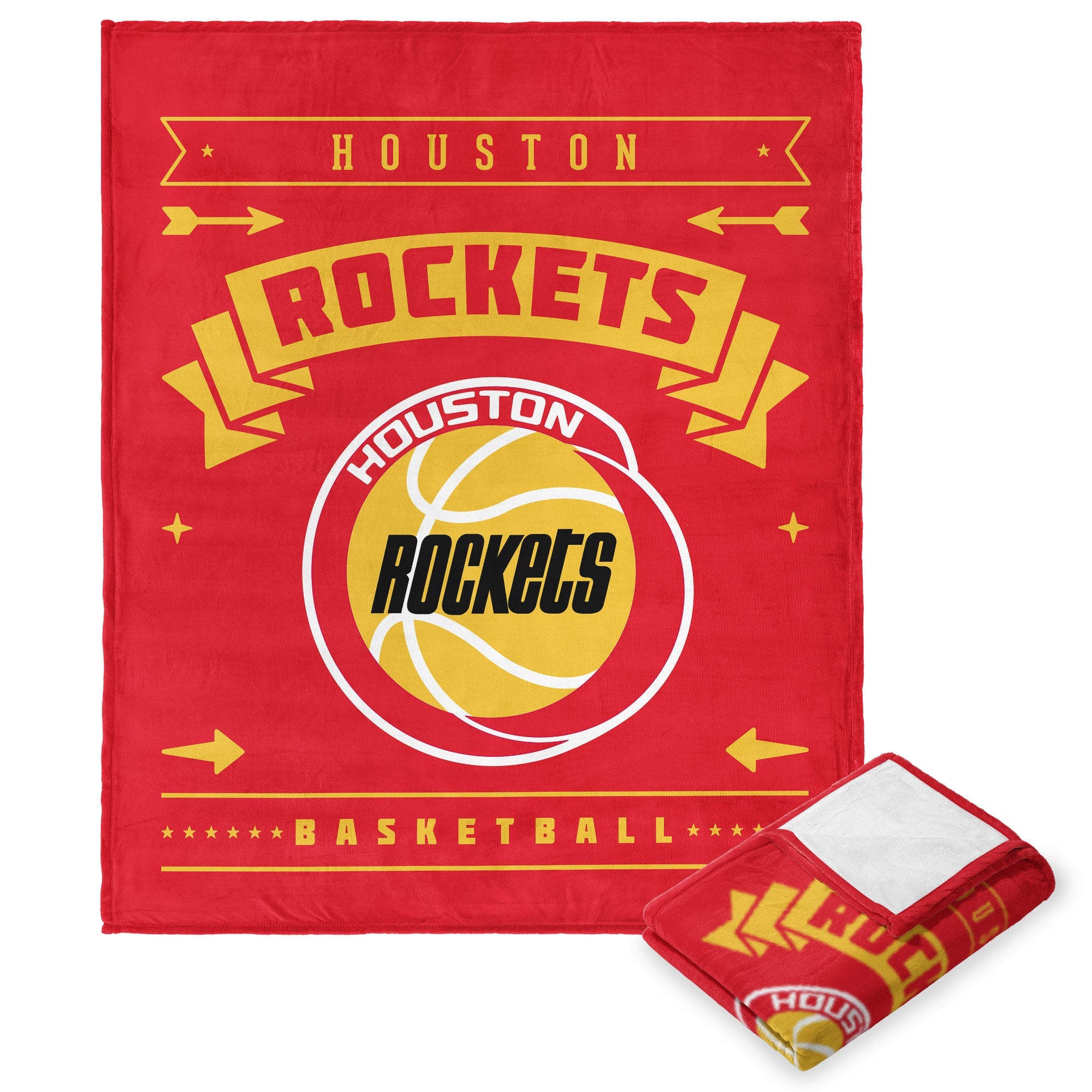 NBA Houston Rockets Hardwood Classic Silk Touch Throw Blanket 50x60 Inches