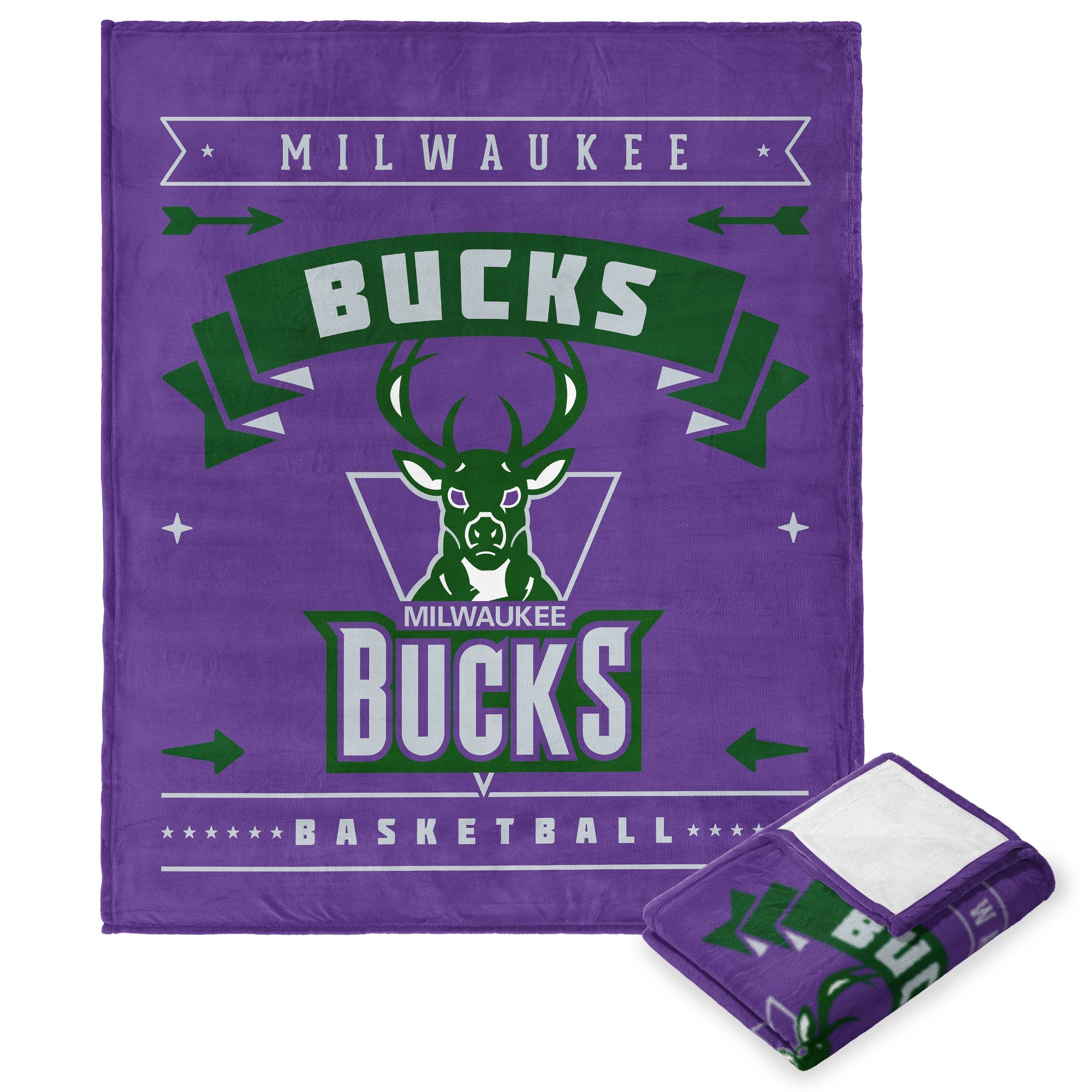 NBA Milwaukee Bucks Hardwood Classic Silk Touch Throw Blanket 50x60 Inches