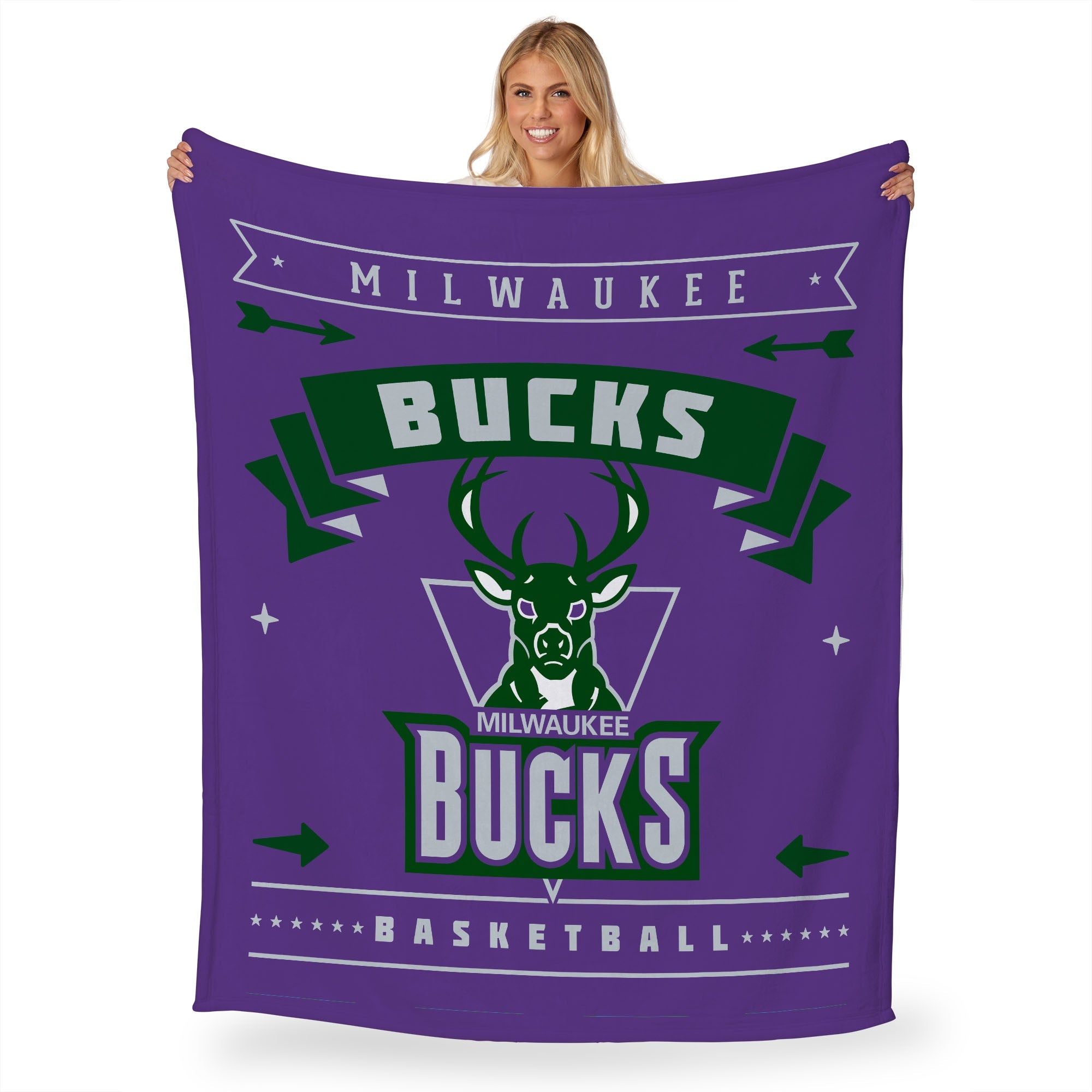 NBA Milwaukee Bucks Hardwood Classic Silk Touch Throw Blanket 50x60 Inches