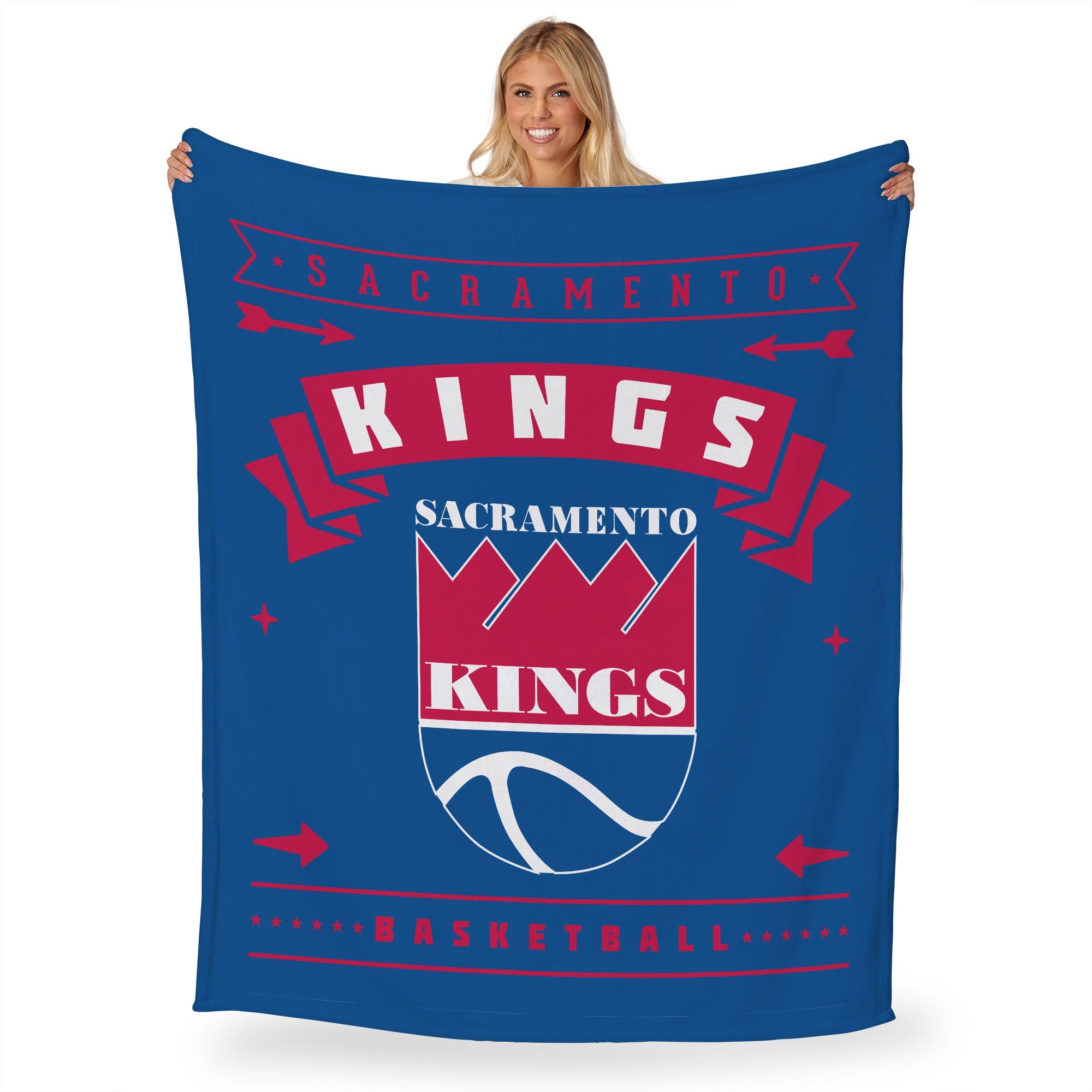 NBA Sacramento Kings Hardwood Classic Silk Touch Throw Blanket 50x60 Inches