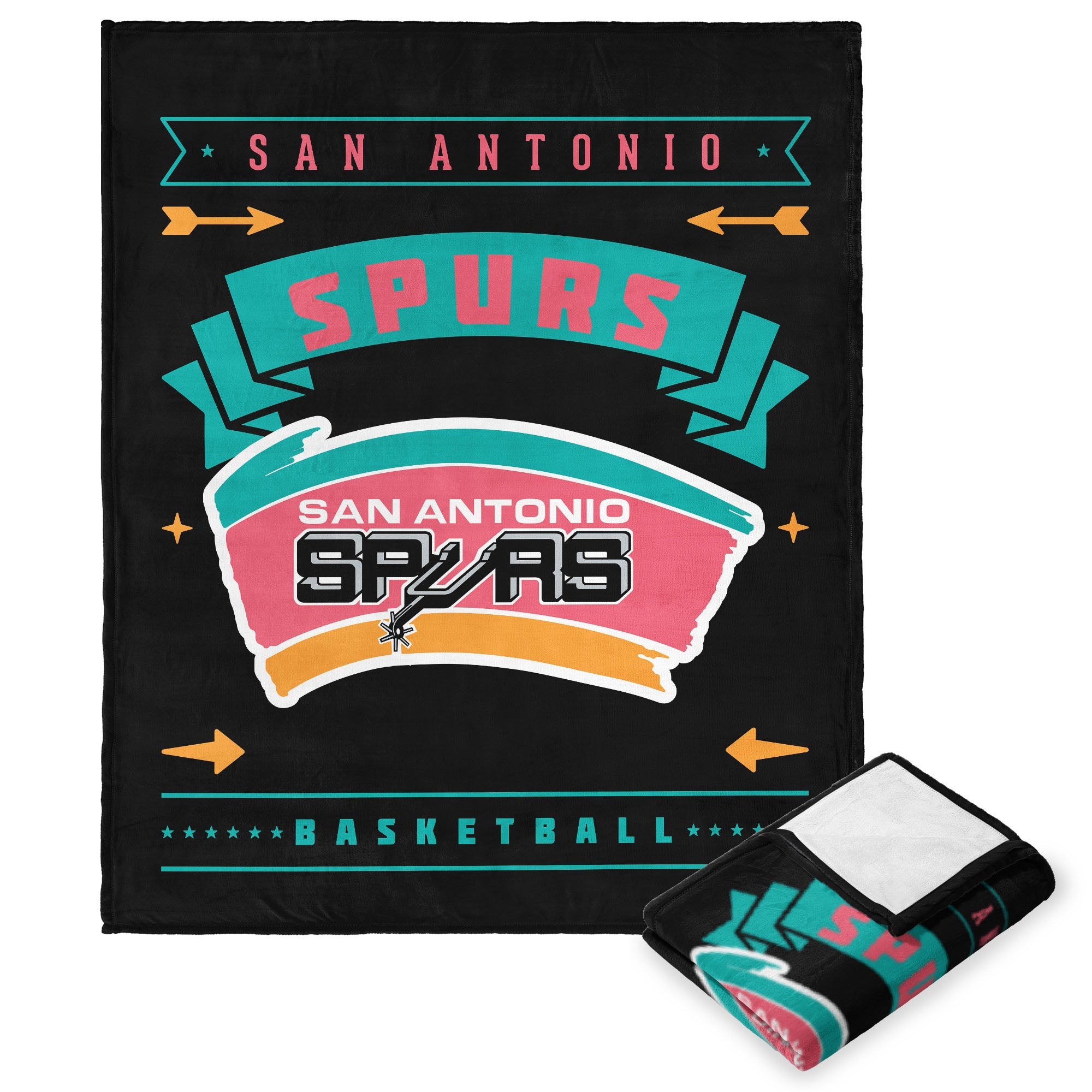 NBA San Antonio Spurs Hardwood Classic Silk Touch Throw Blanket 50x60 Inches