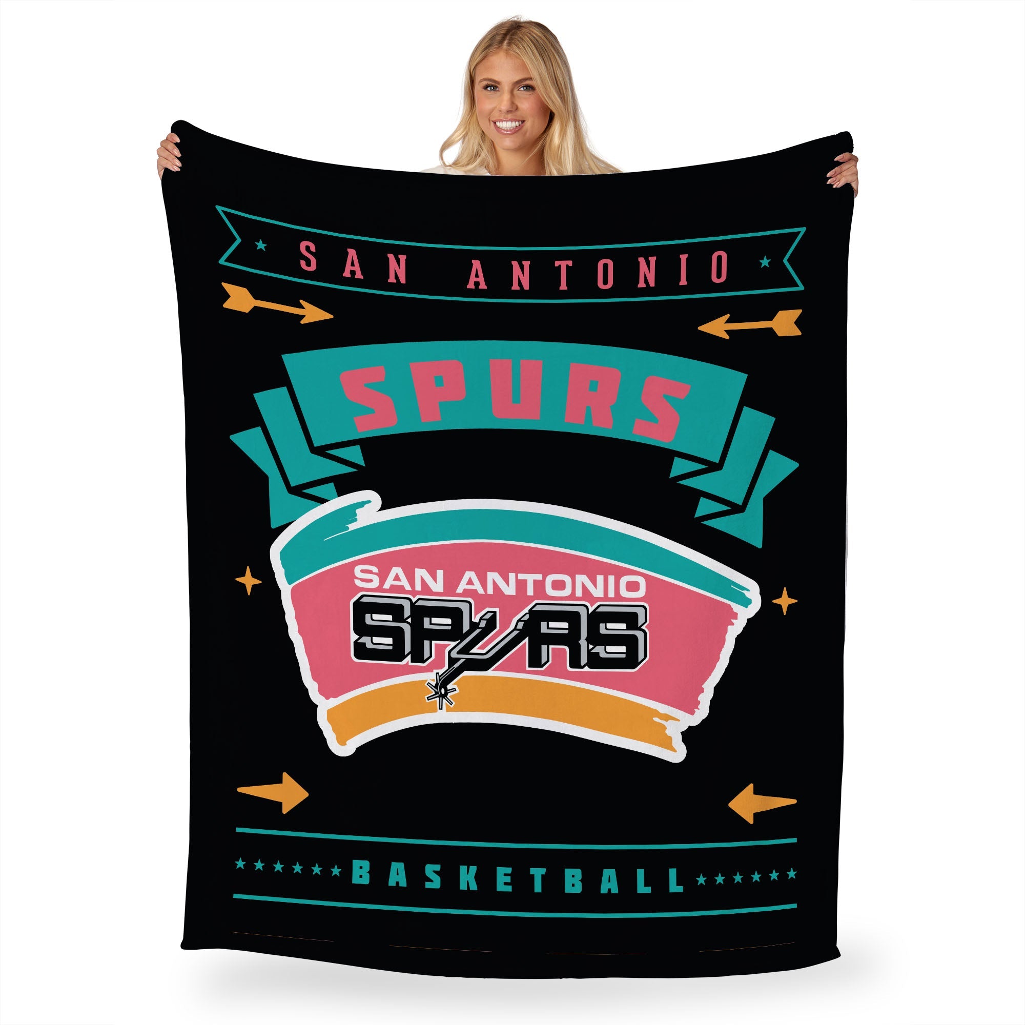 NBA San Antonio Spurs Hardwood Classic Silk Touch Throw Blanket 50x60 Inches