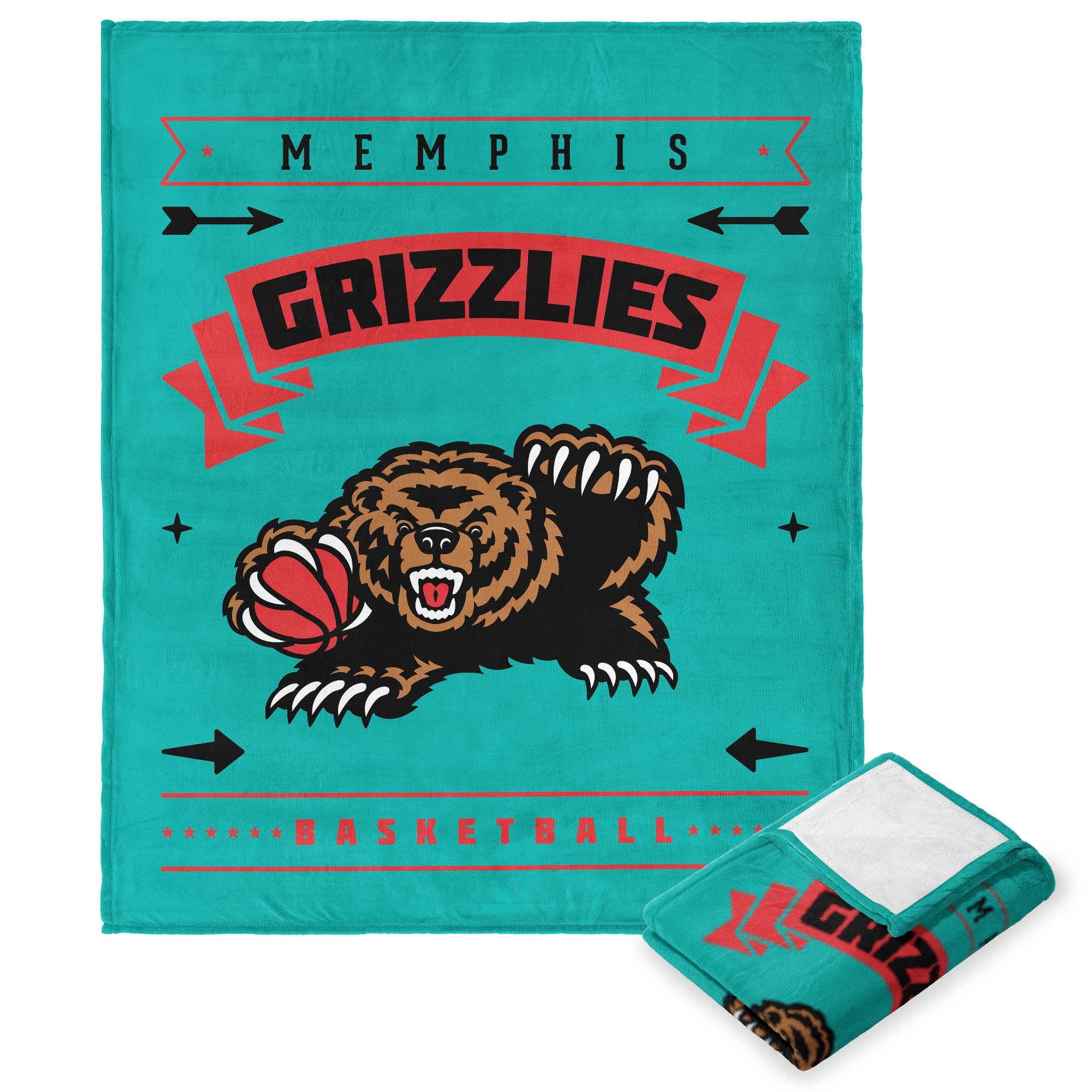 NBA Memphis Grizzlies Hardwood Classic Silk Touch Throw Blanket 50x60 Inches