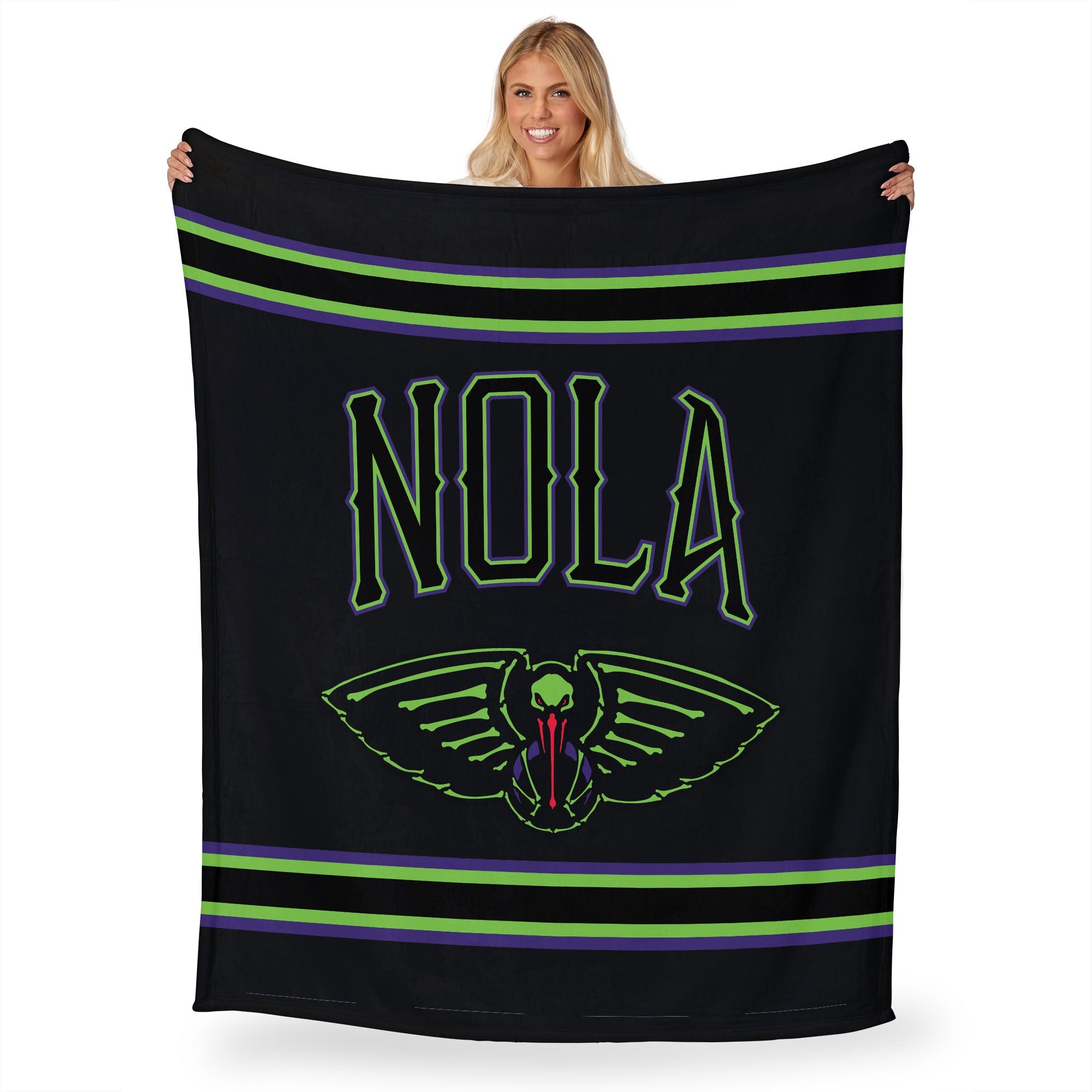 NBA New Orleans Pelicans City Edition 23-24 Silk Touch Throw Blanket 50x60 Inches