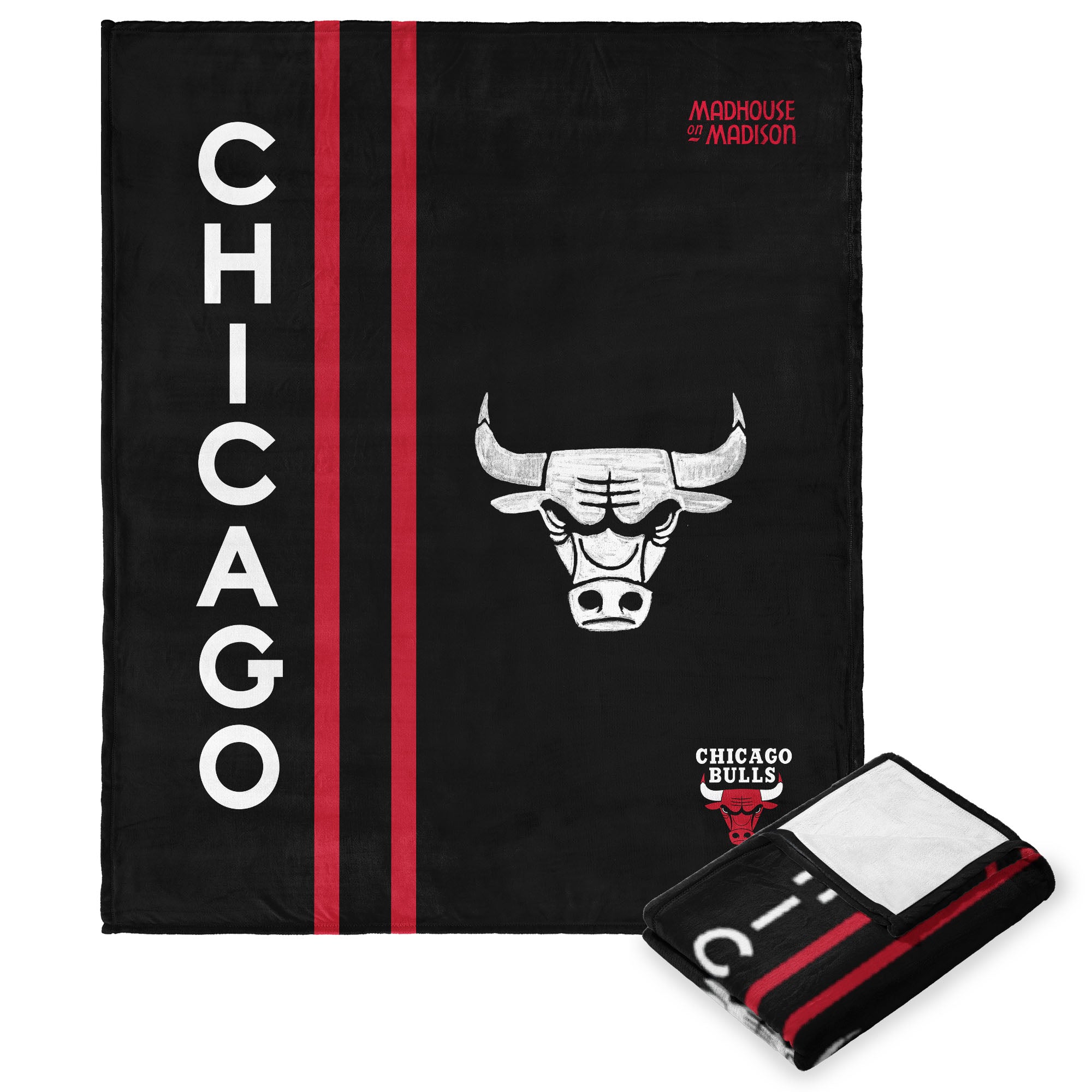 NBA Chicago Bulls City Edition 23-24 Silk Touch Throw Blanket 50x60 Inches