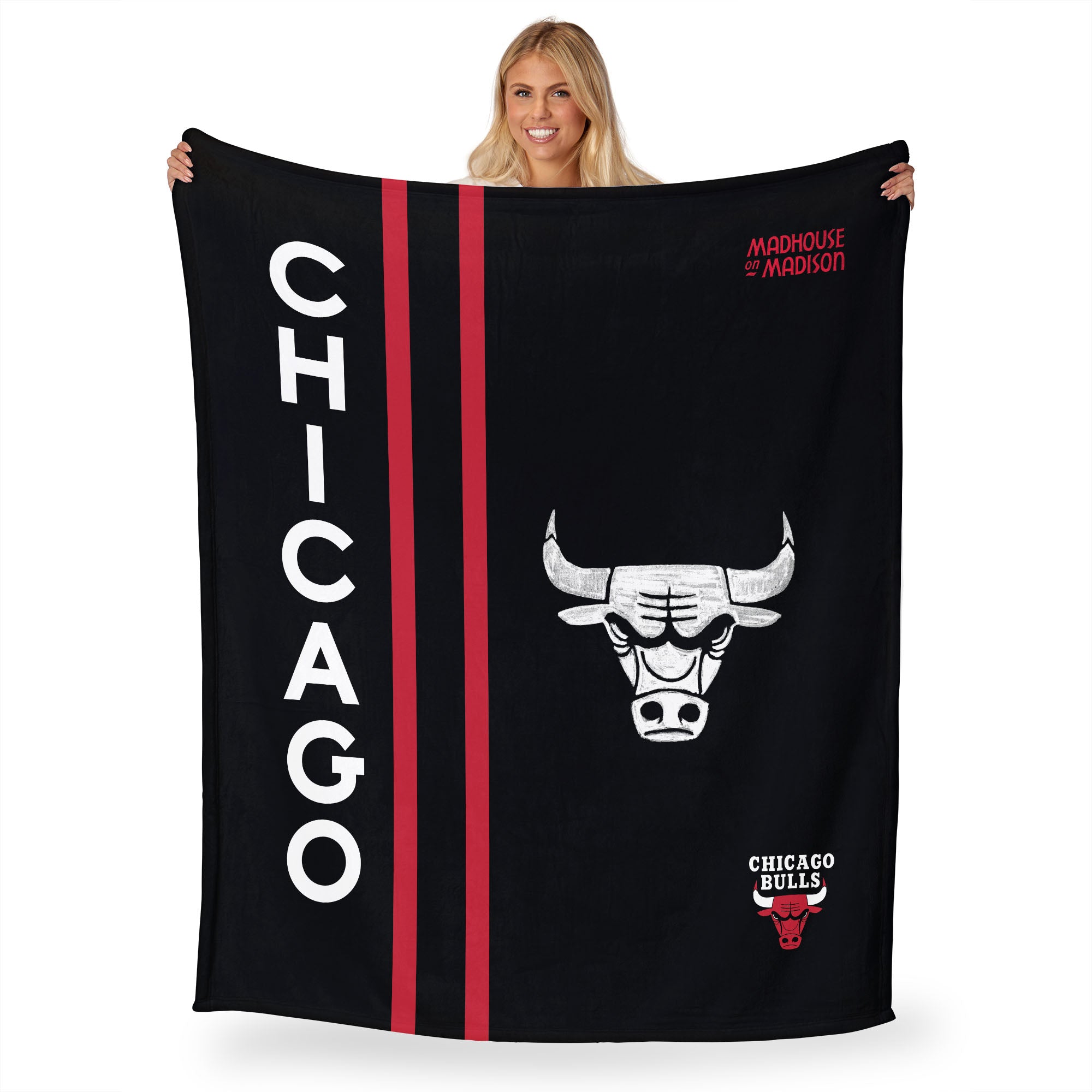 NBA Chicago Bulls City Edition 23-24 Silk Touch Throw Blanket 50x60 Inches