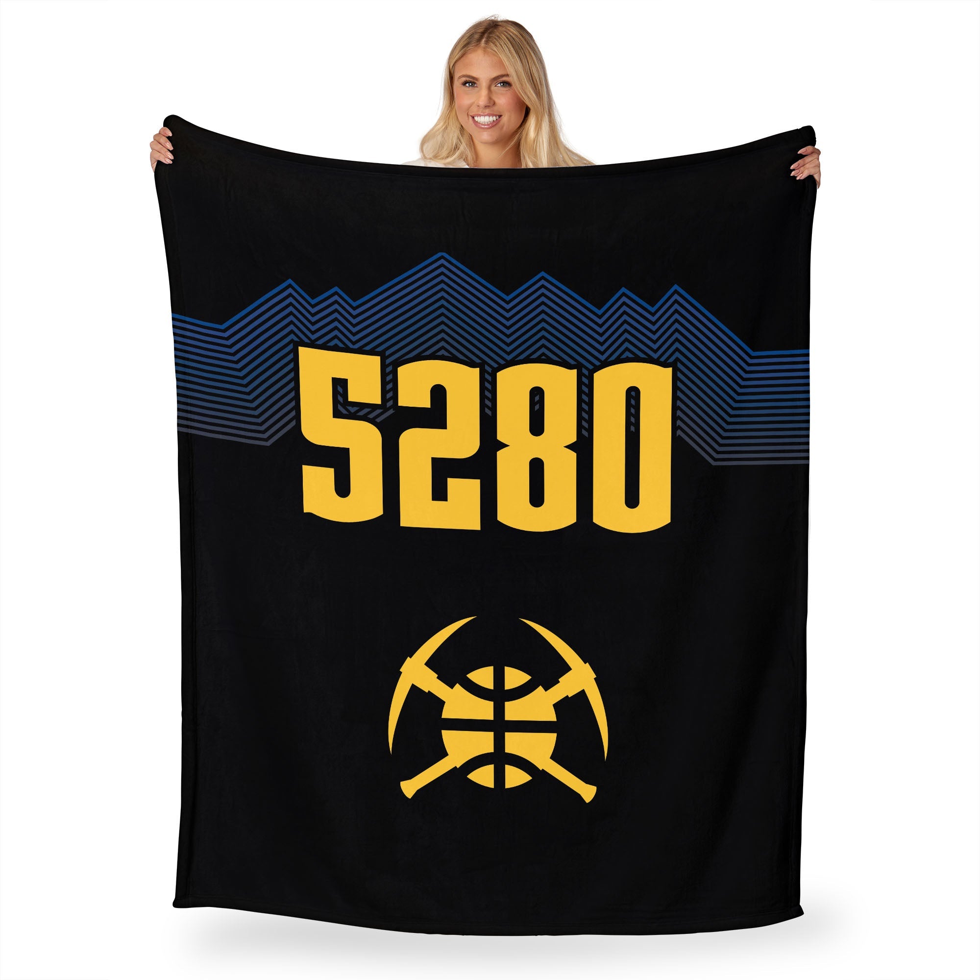 NBA Denver Nuggets City Edition 23-24 Silk Touch Throw Blanket 50x60 Inches