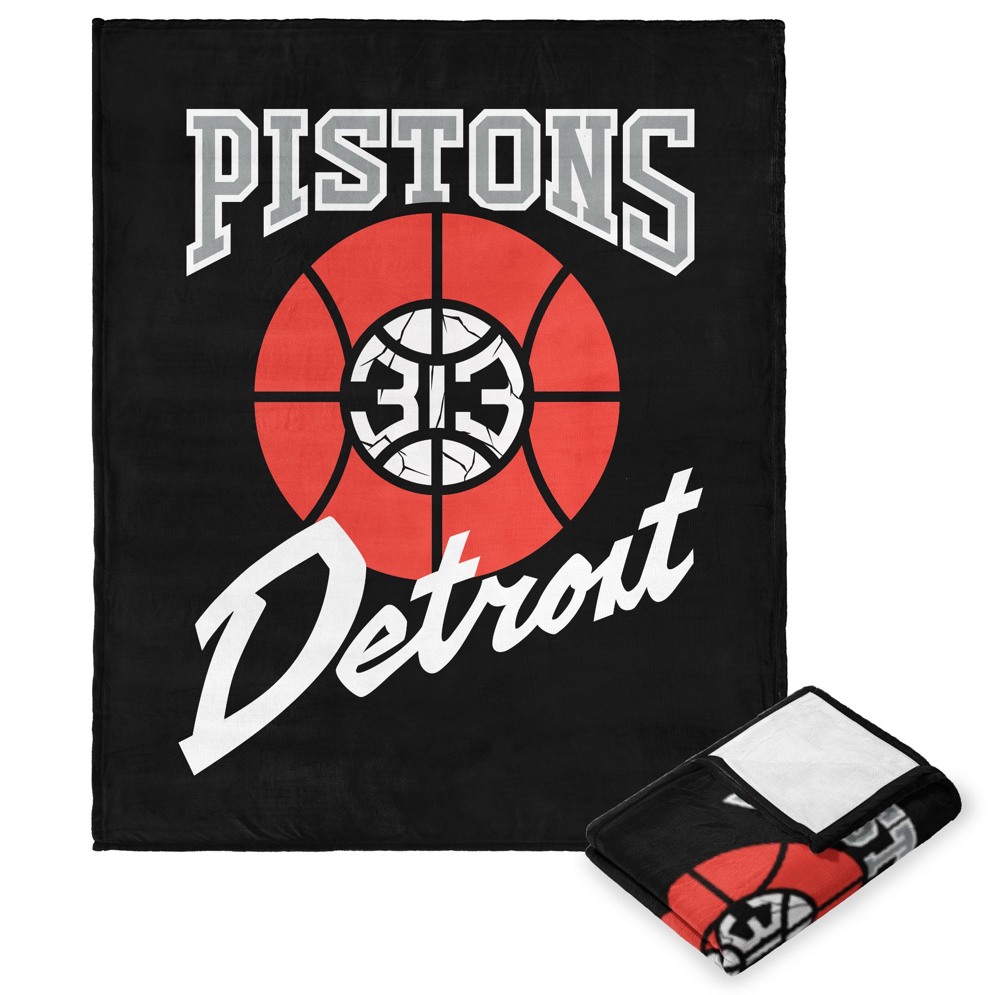 NBA Detroit Pistons City Edition 23-24 Silk Touch Throw Blanket 50x60 Inches