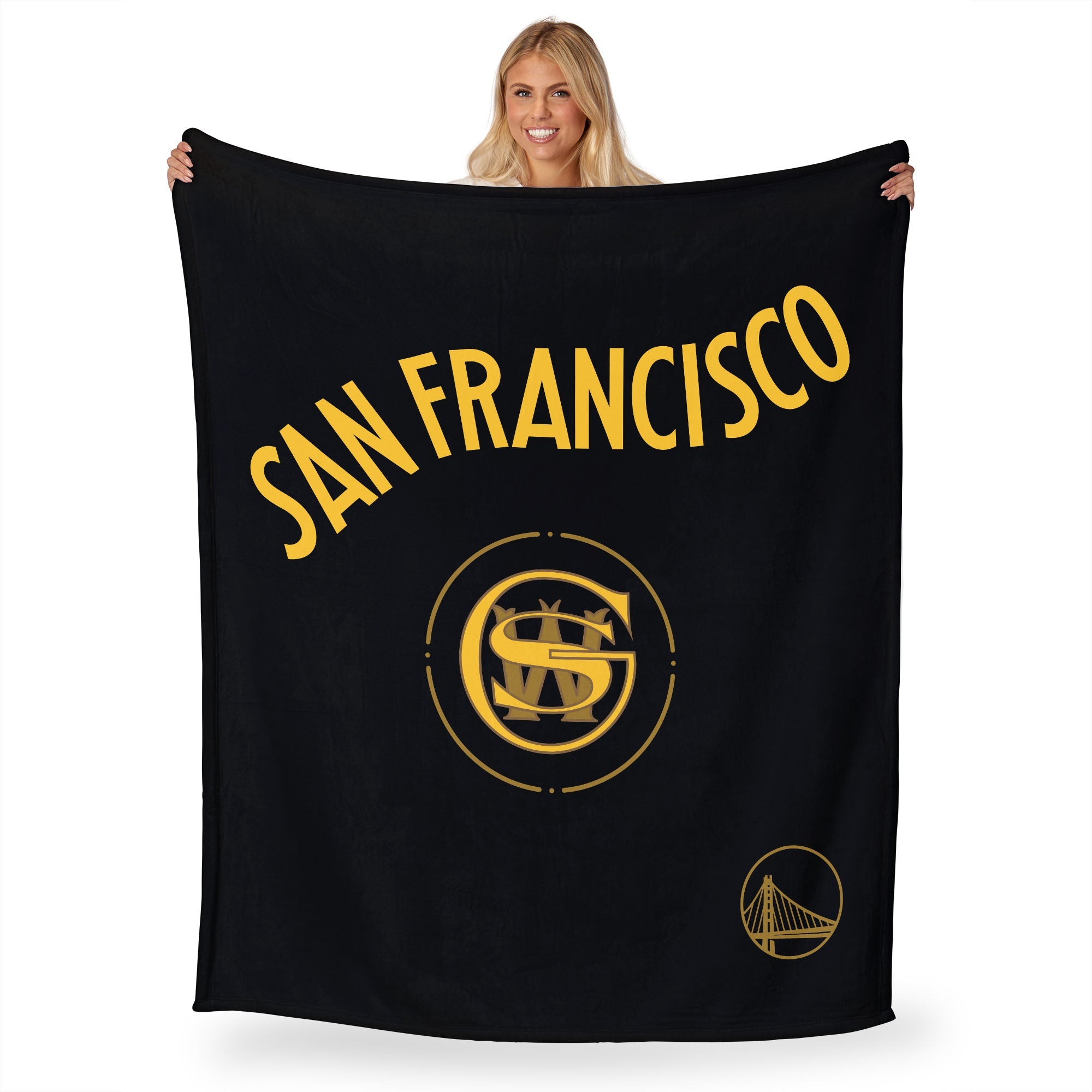 NBA Golden State Warriors City Edition 23-24 Silk Touch Throw Blanket 50x60 Inches