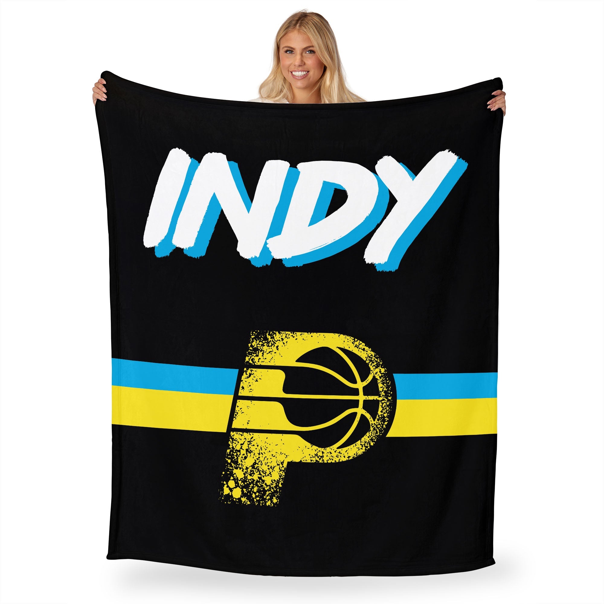 NBA Indiana Pacers City Edition 23-24 Silk Touch Throw Blanket 50x60 Inches
