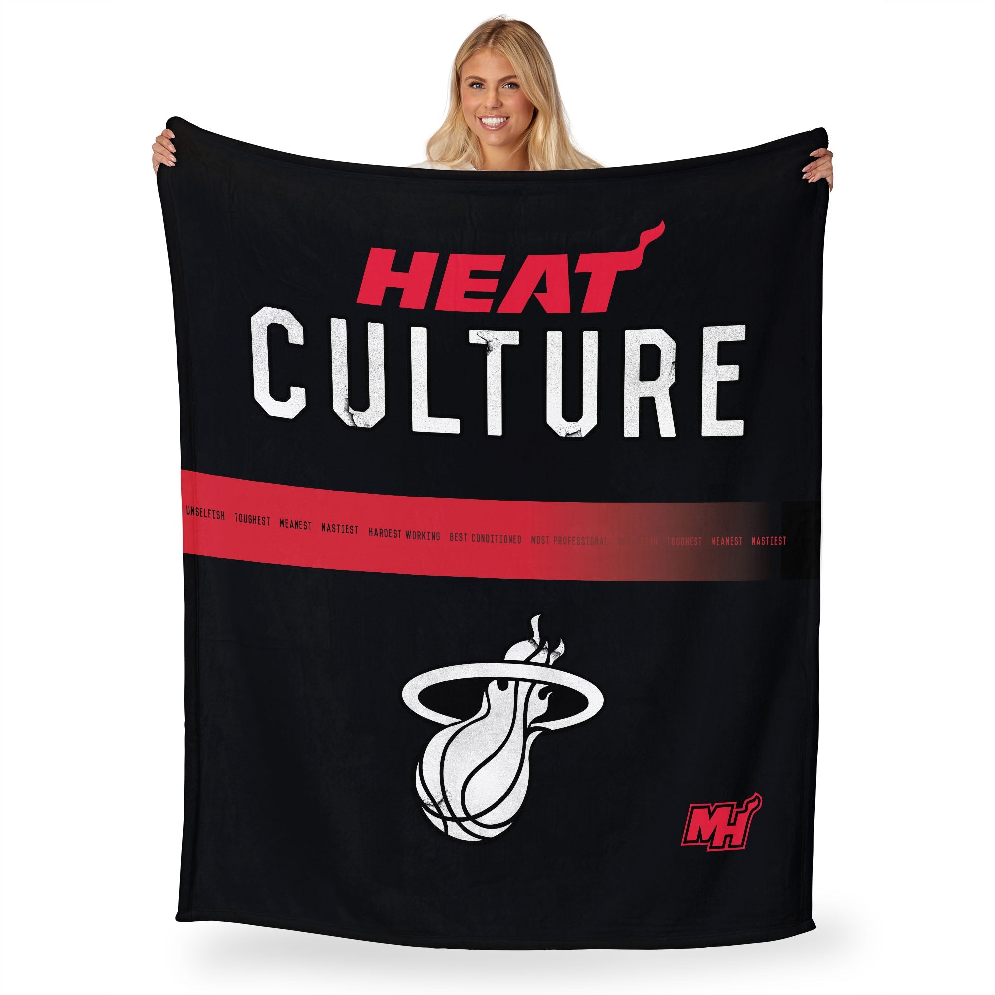 NBA Miami Heat City Edition 23-24 Silk Touch Throw Blanket 50x60 Inches