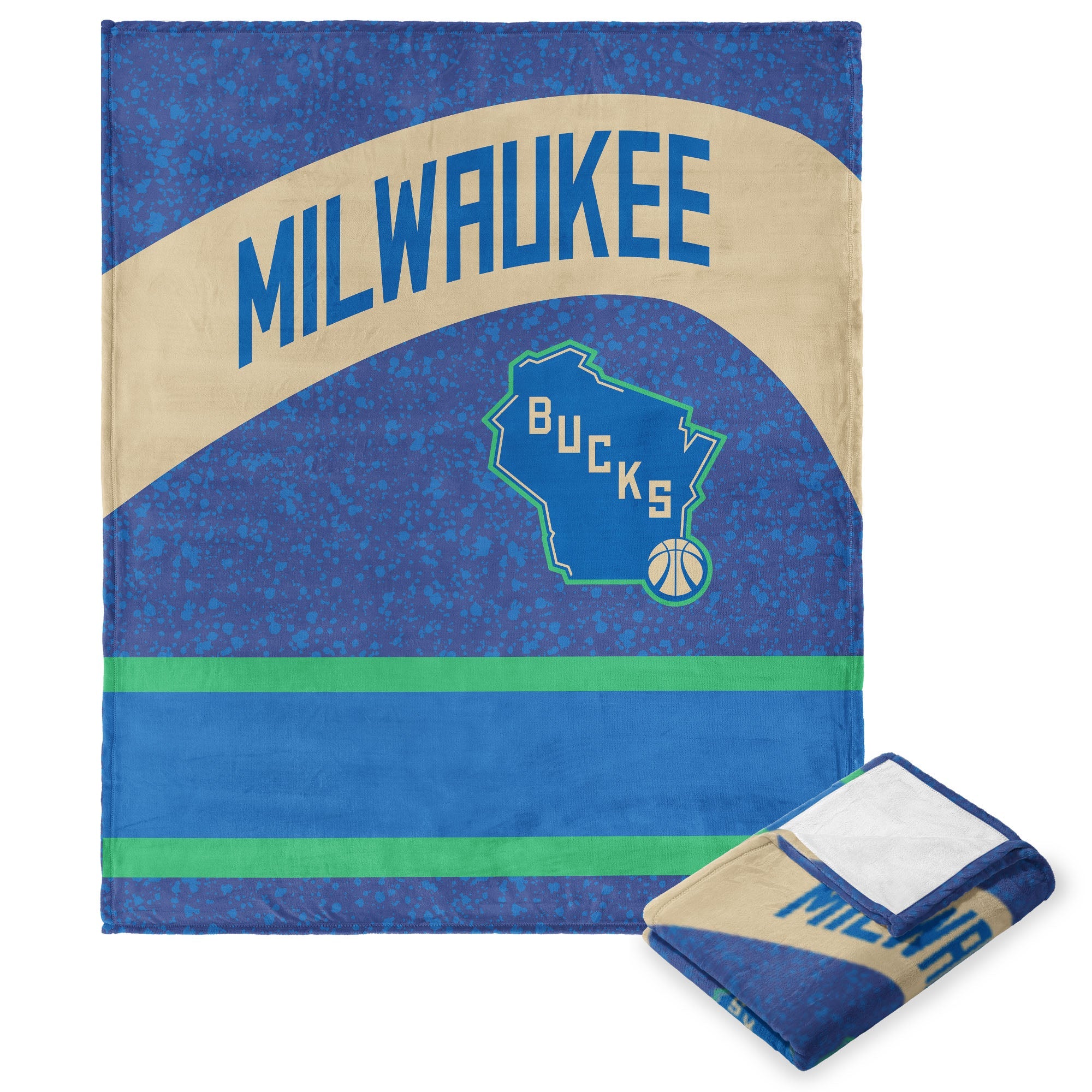 NBA Milwaukee Bucks City Edition 23-24 Silk Touch Throw Blanket 50x60 Inches