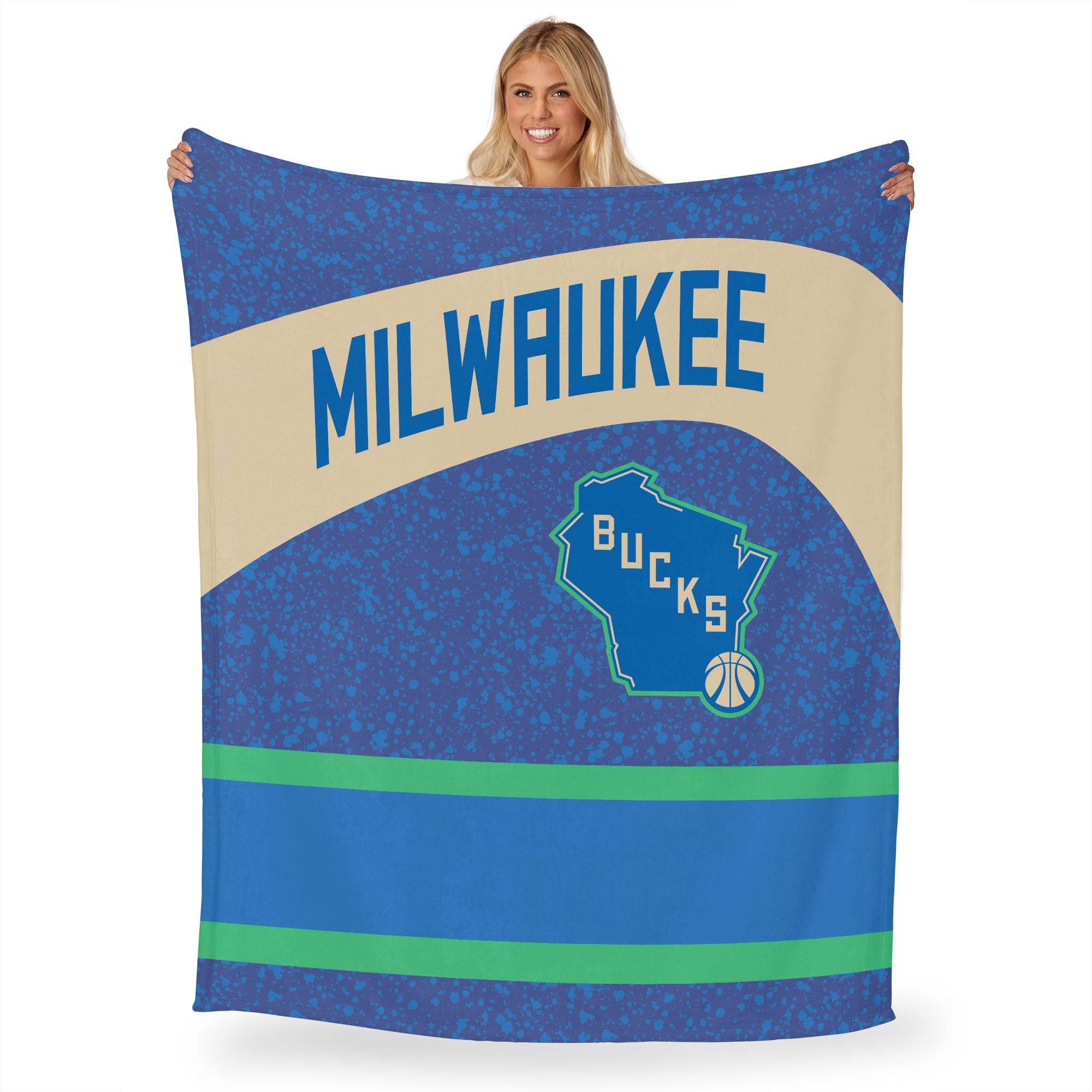 NBA Milwaukee Bucks City Edition 23-24 Silk Touch Throw Blanket 50x60 Inches