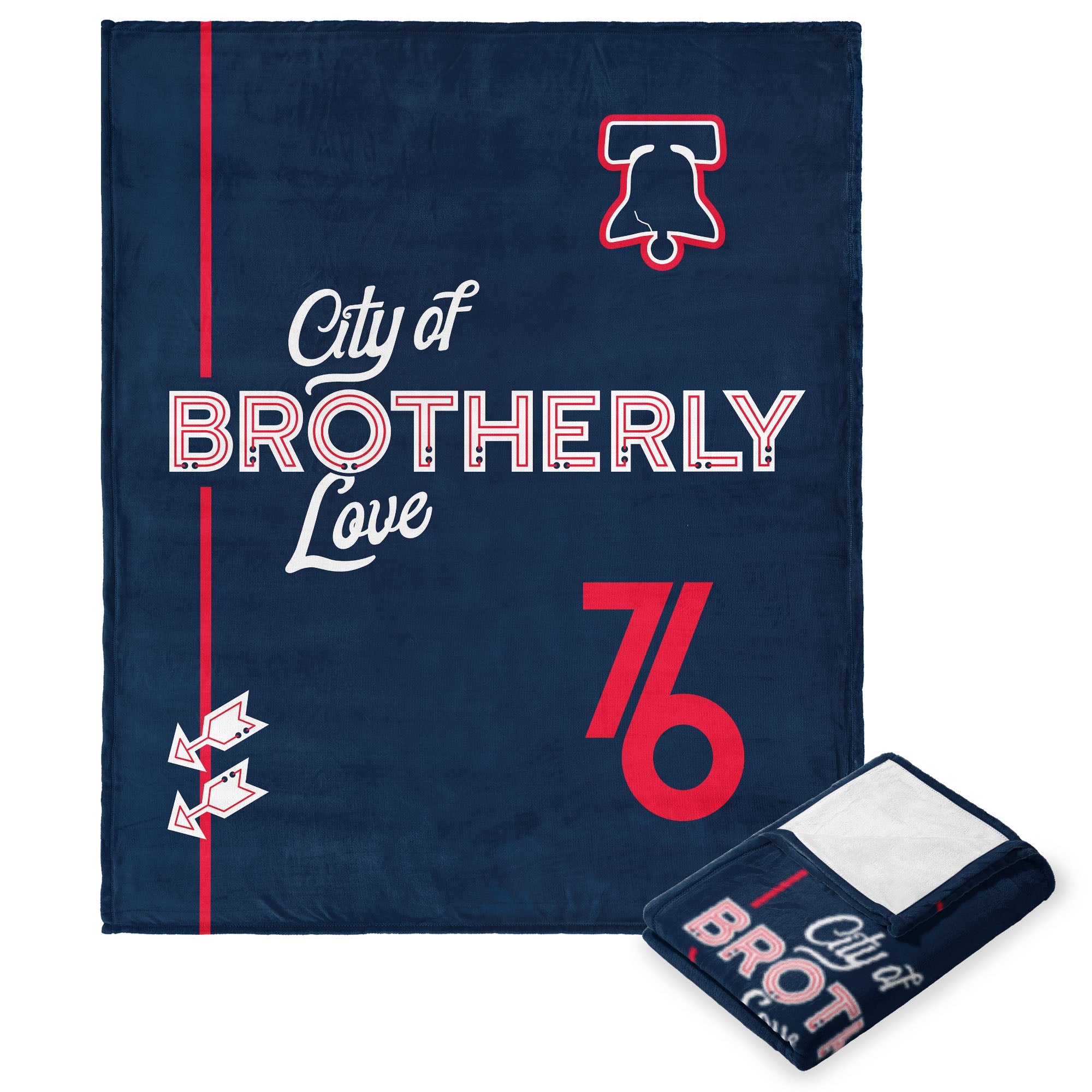 NBA Philadelphia 76ers City Edition 23-24 Silk Touch Throw Blanket 50x60 Inches