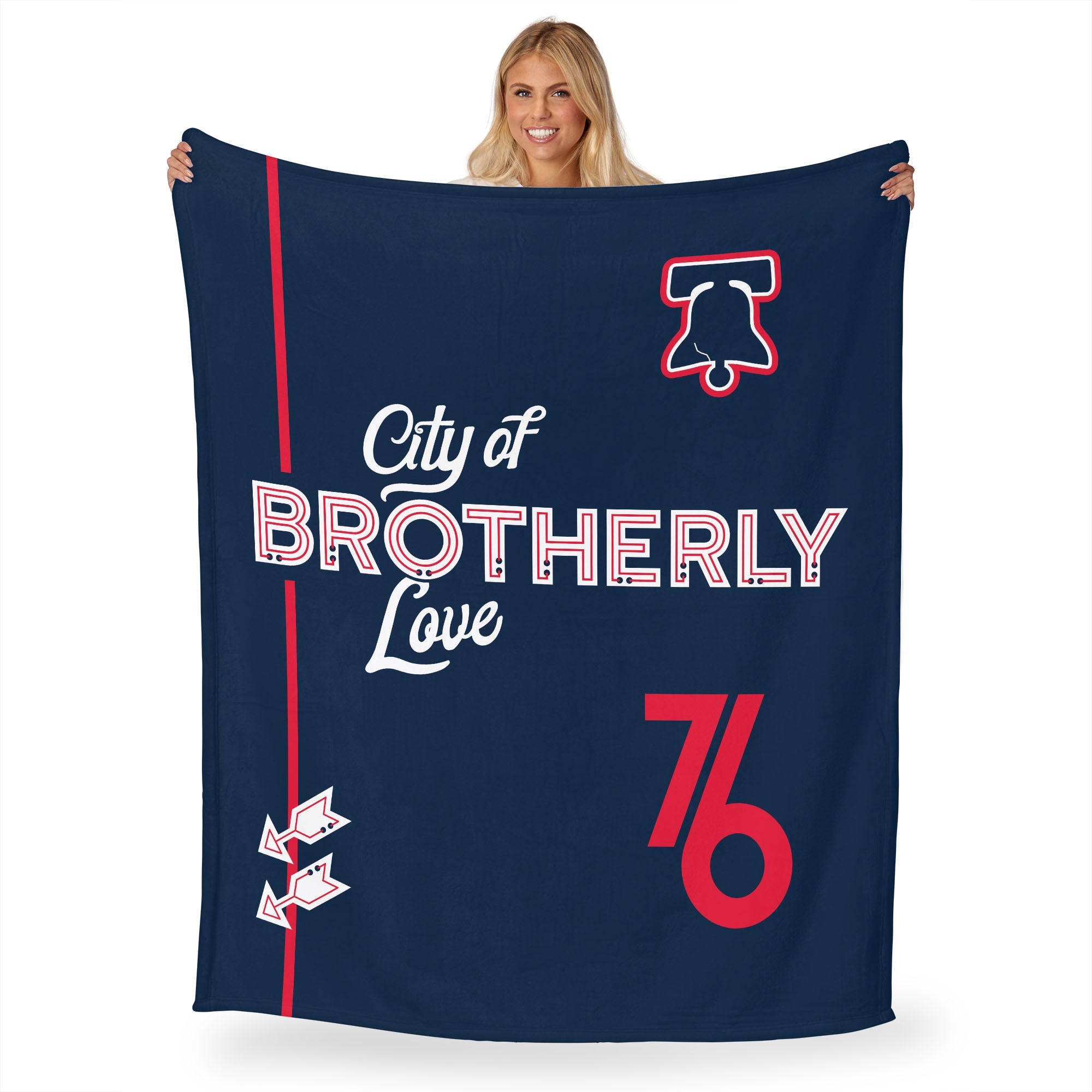 NBA Philadelphia 76ers City Edition 23-24 Silk Touch Throw Blanket 50x60 Inches