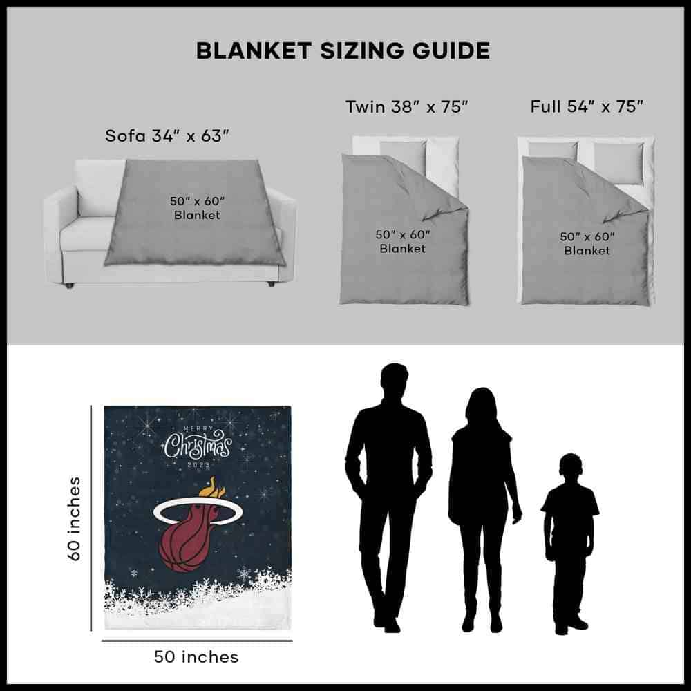 NBA Miami Heat Christmas 2023 Silk Touch Throw Blanket 50x60 Inches