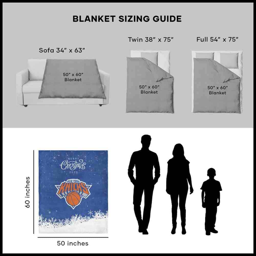 NBA New York Knicks Christmas 2023 Silk Touch Throw Blanket 50x60 Inches