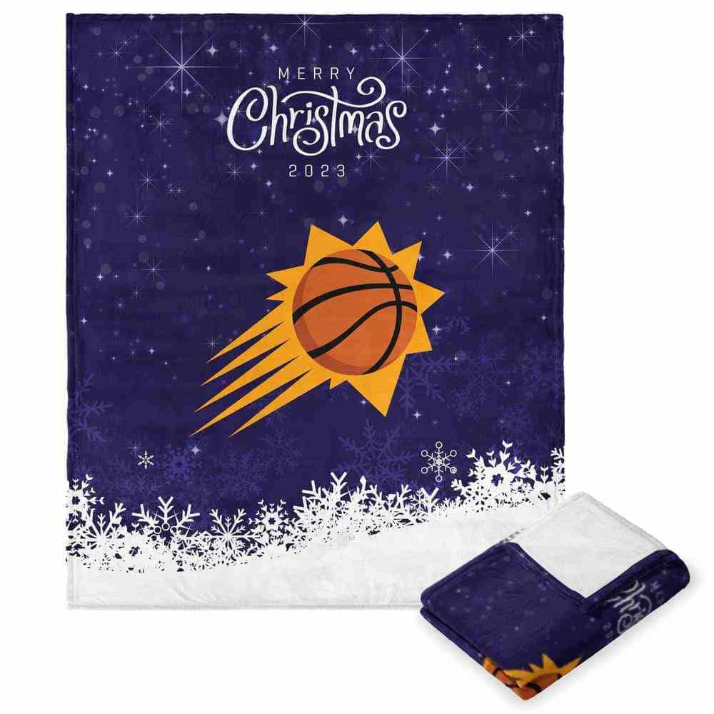 NBA Phoenix Suns Christmas 2023 Silk Touch Throw Blanket 50x60 Inches