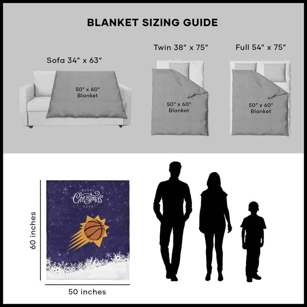 NBA Phoenix Suns Christmas 2023 Silk Touch Throw Blanket 50x60 Inches