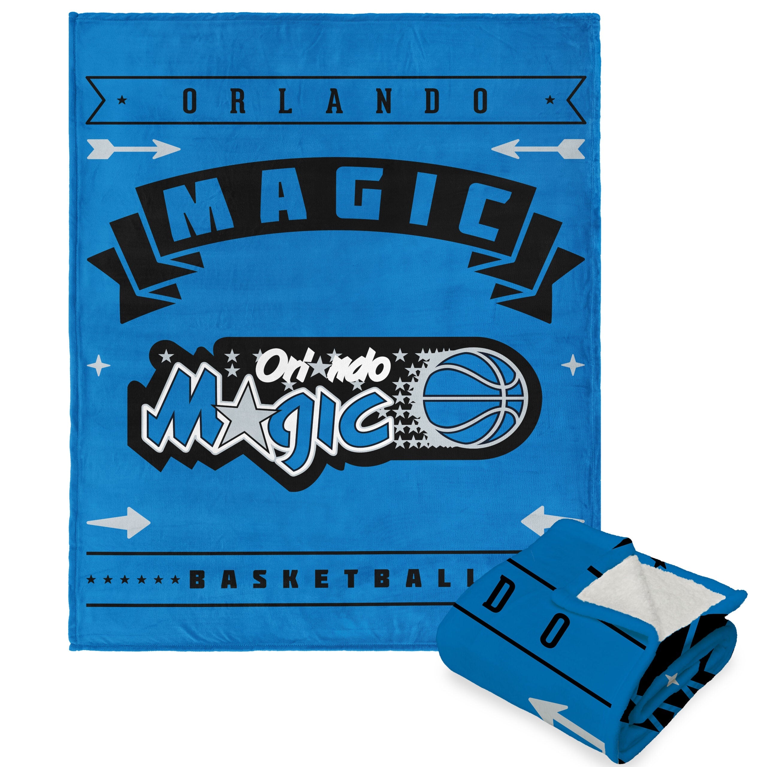 NBA Orlando Magic Hardwood Classics Silk Touch Sherpa Throw Blanket 50x60 Inches