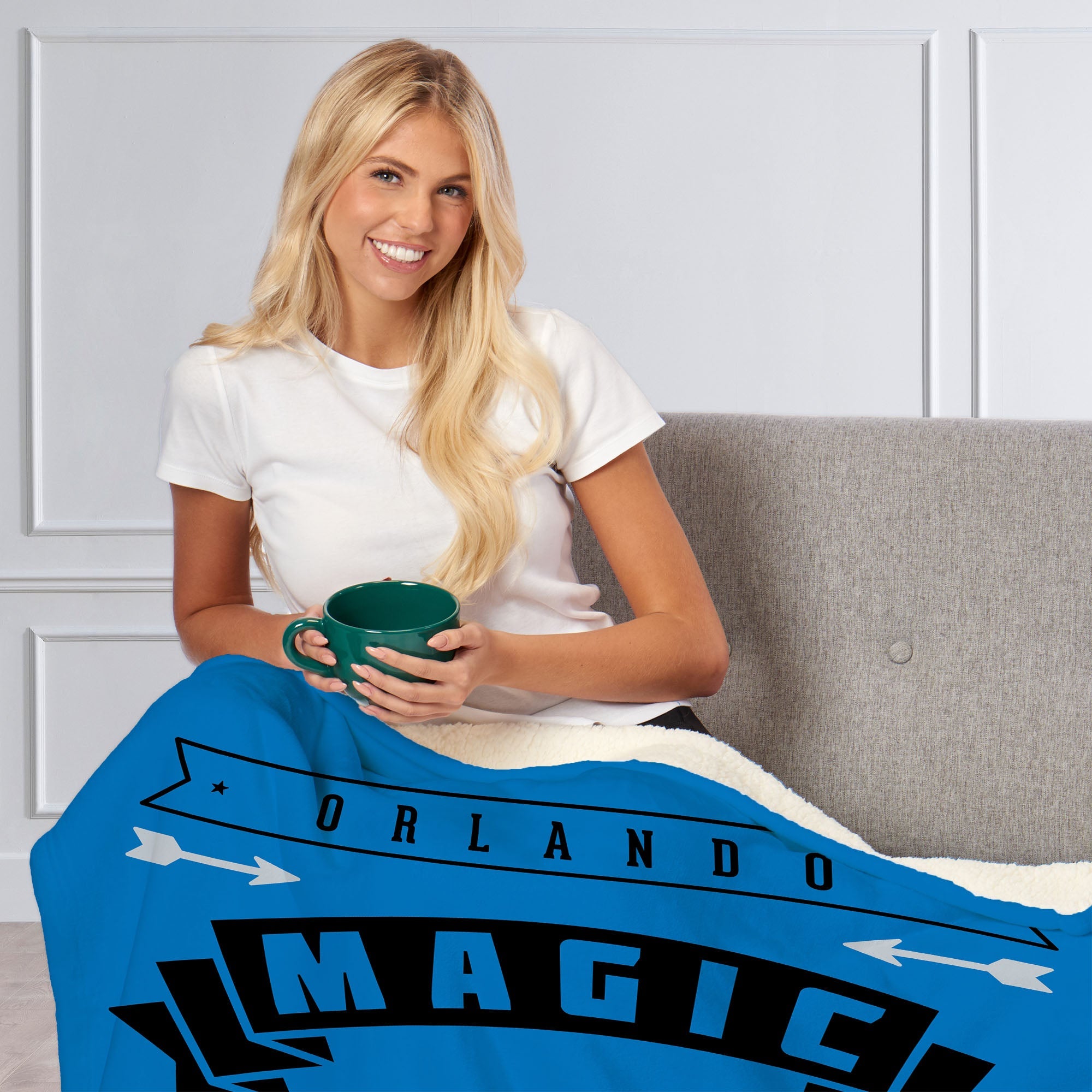 NBA Orlando Magic Hardwood Classics Silk Touch Sherpa Throw Blanket 50x60 Inches