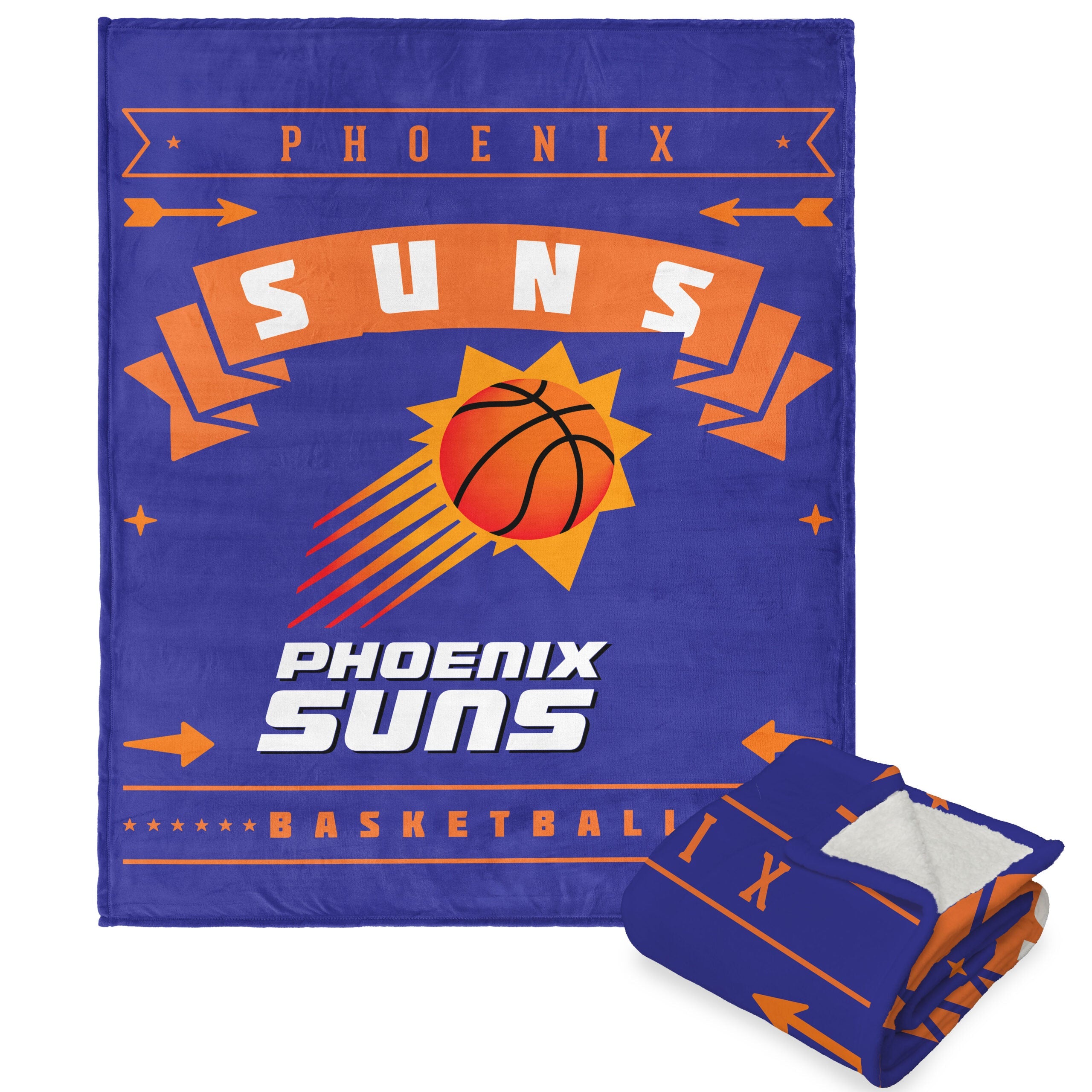 NBA Phoenix Suns Hardwood Classics Silk Touch Sherpa Throw Blanket 50x60 Inches