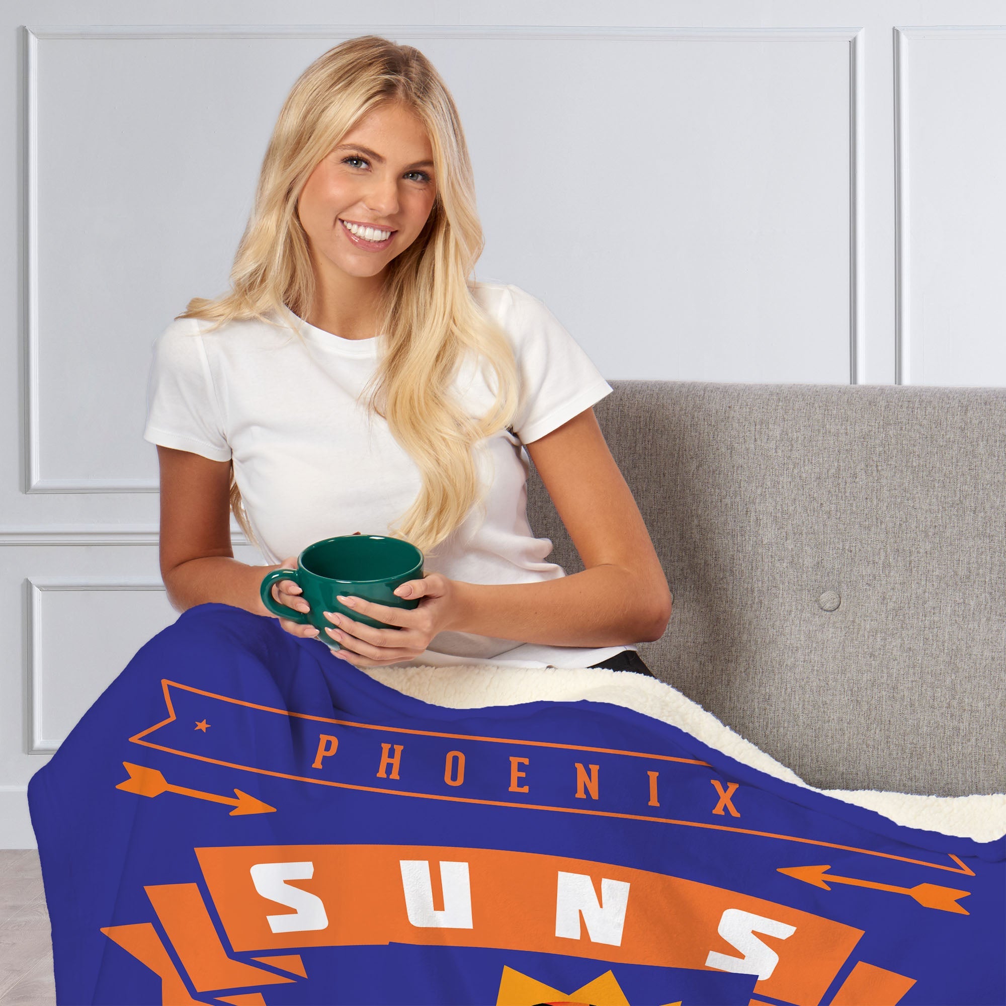 NBA Phoenix Suns Hardwood Classics Silk Touch Sherpa Throw Blanket 50x60 Inches