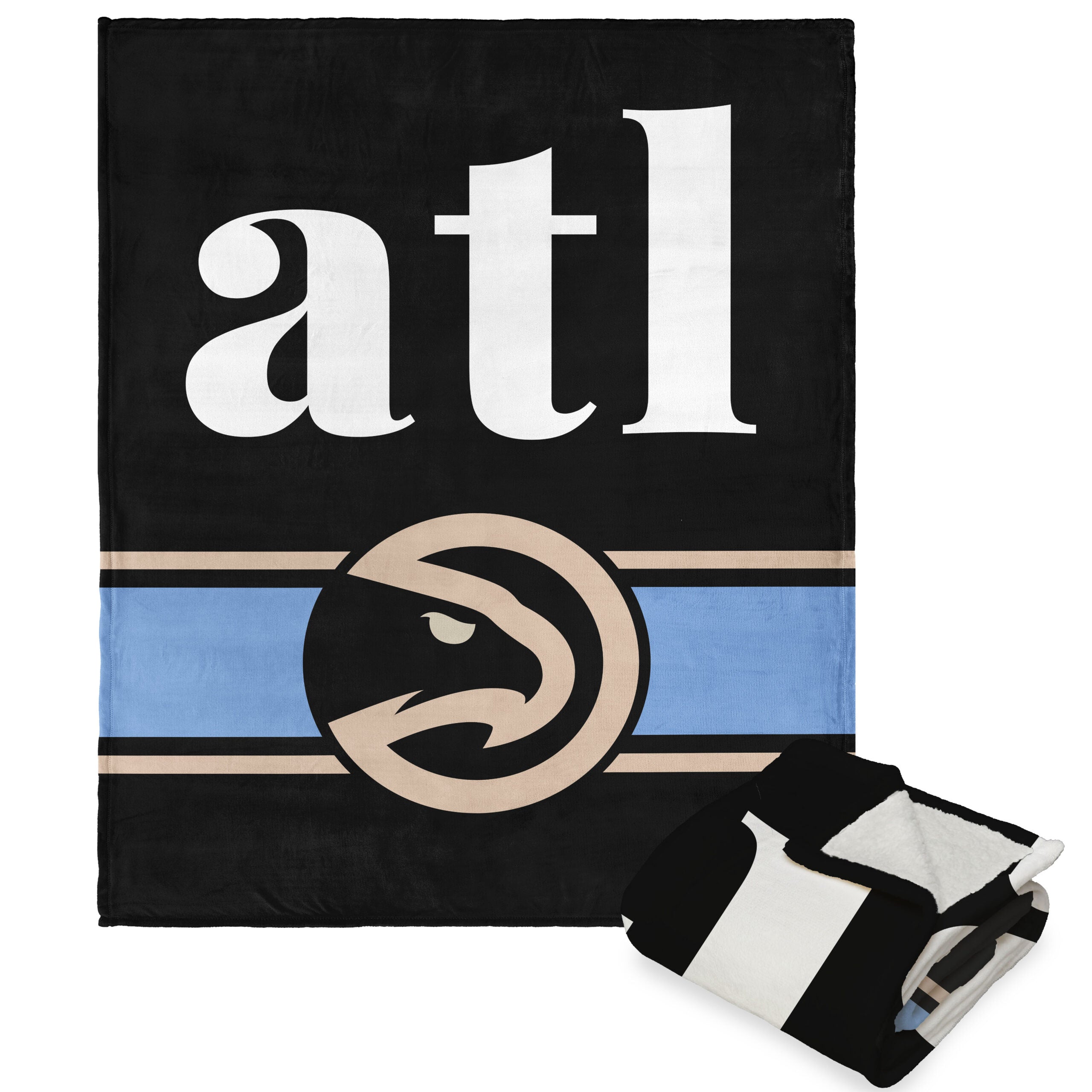 NBA Atlanta Hawks City Edition 23-24 Silk Touch Sherpa Throw Blanket 50x60 Inches