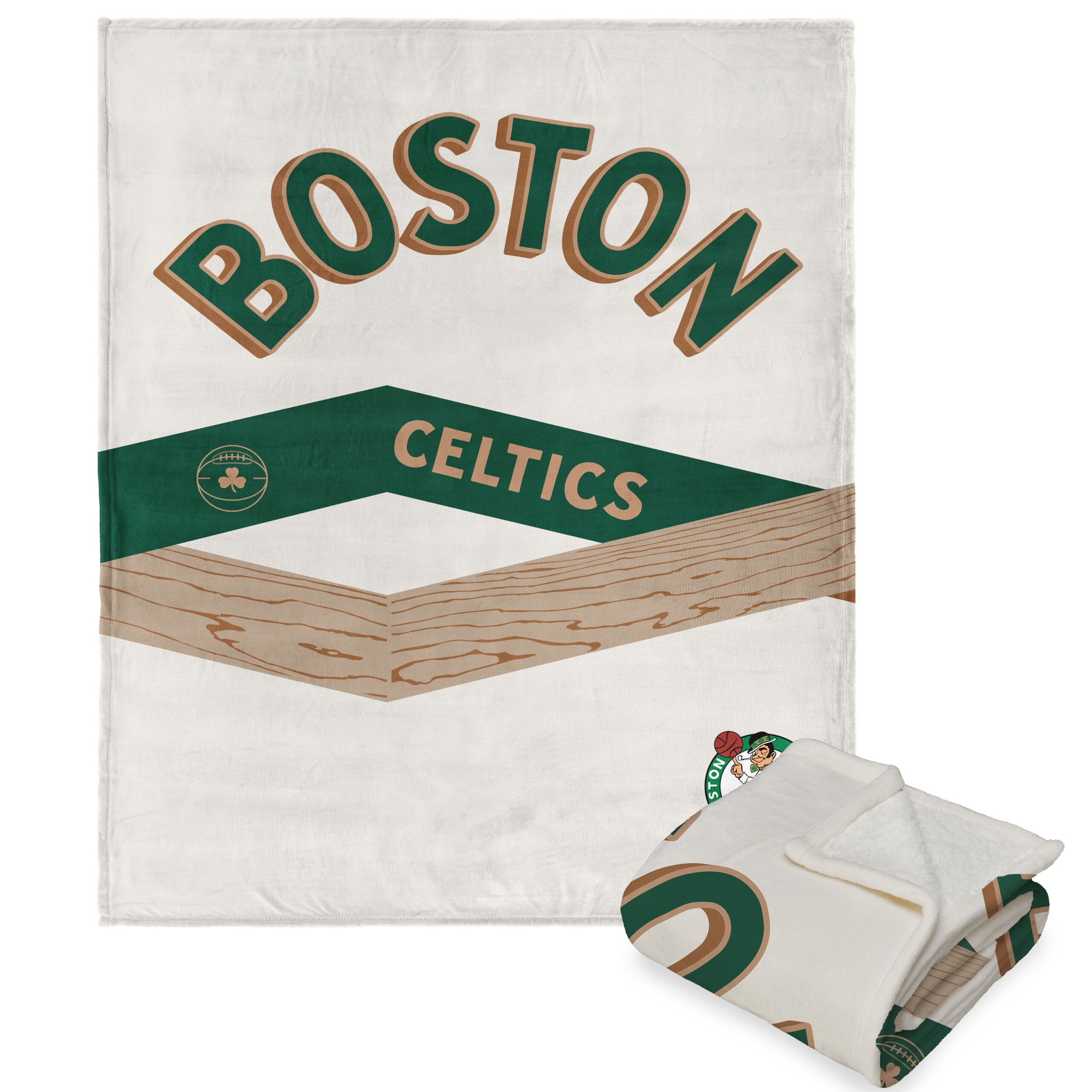 NBA Boston Celtics City Edition 23-24 Silk Touch Sherpa Throw Blanket 50x60 Inches