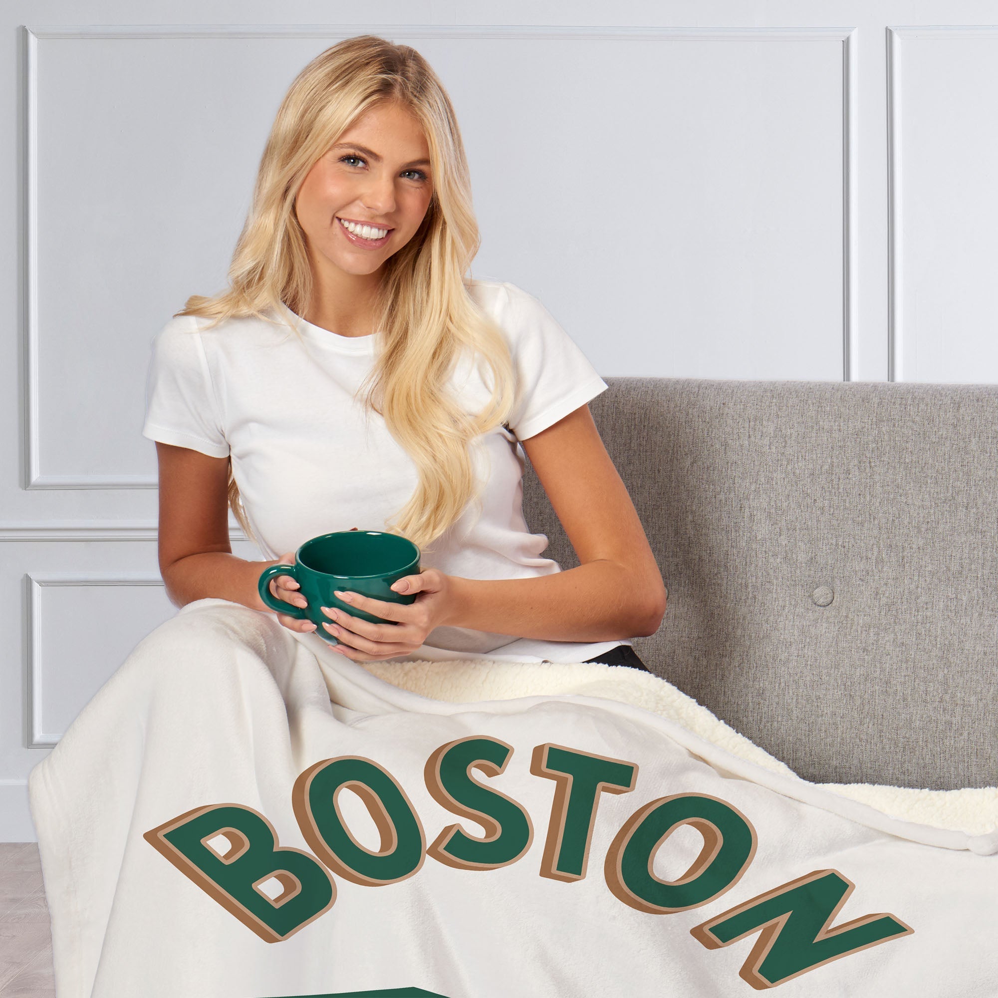 NBA Boston Celtics City Edition 23-24 Silk Touch Sherpa Throw Blanket 50x60 Inches