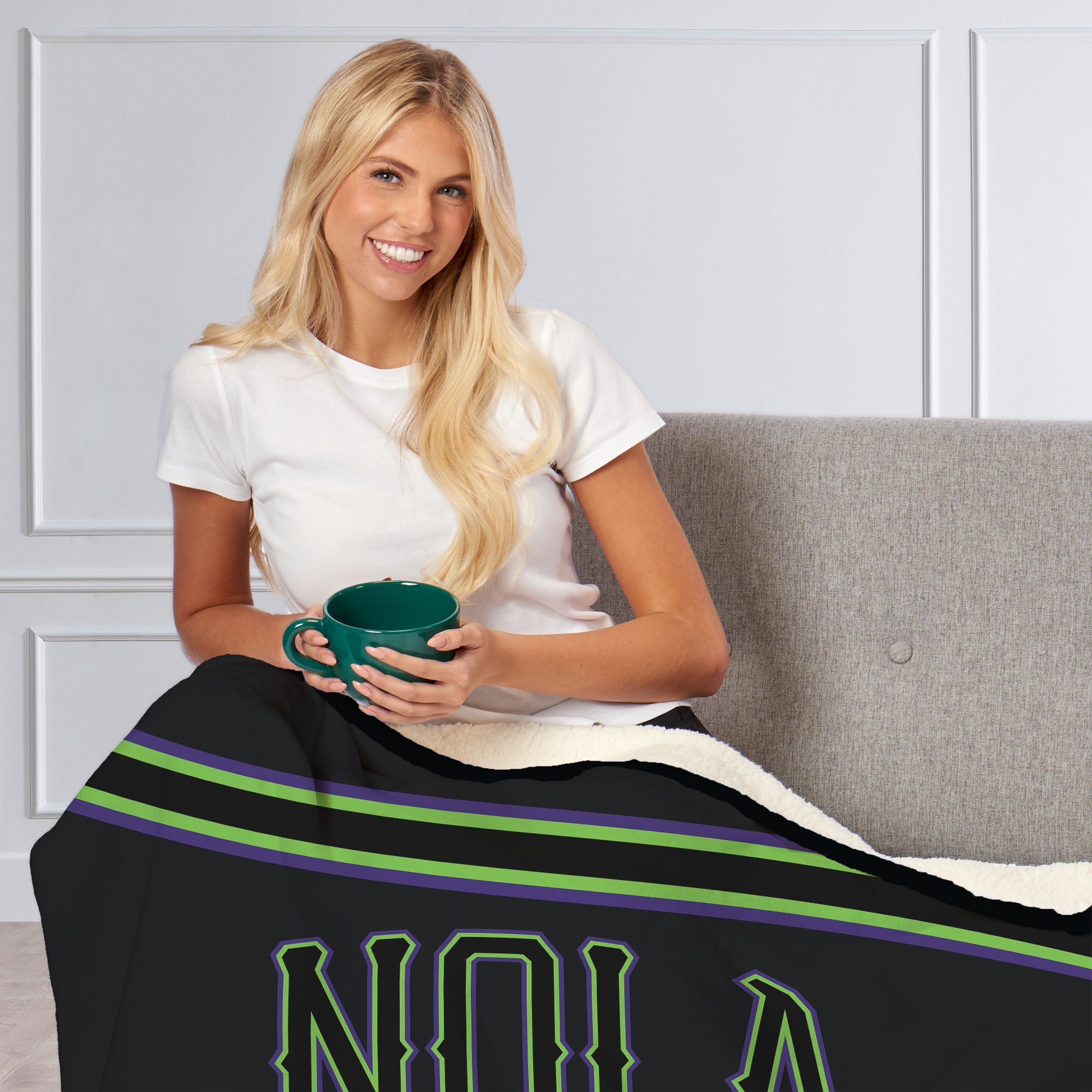 NBA New Orleans Pelicans City Edition 23-24 Silk Touch Sherpa Throw Blanket 50x60 Inches