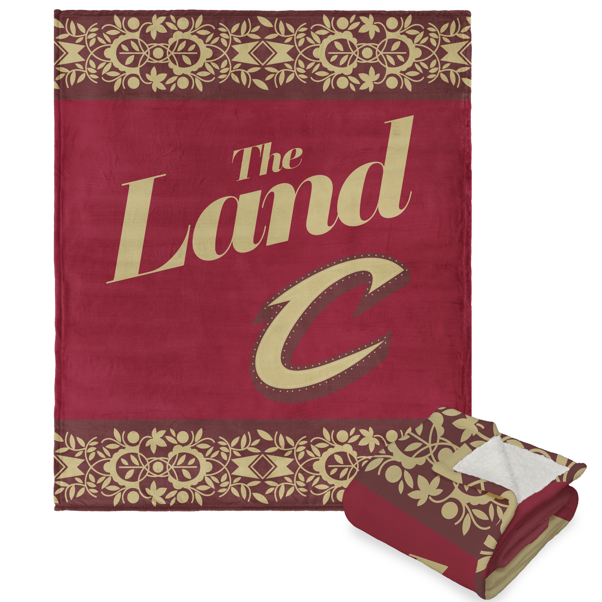 NBA Cleveland Cavaliers City Edition 23-24 Silk Touch Sherpa Throw Blanket 50x60 Inches