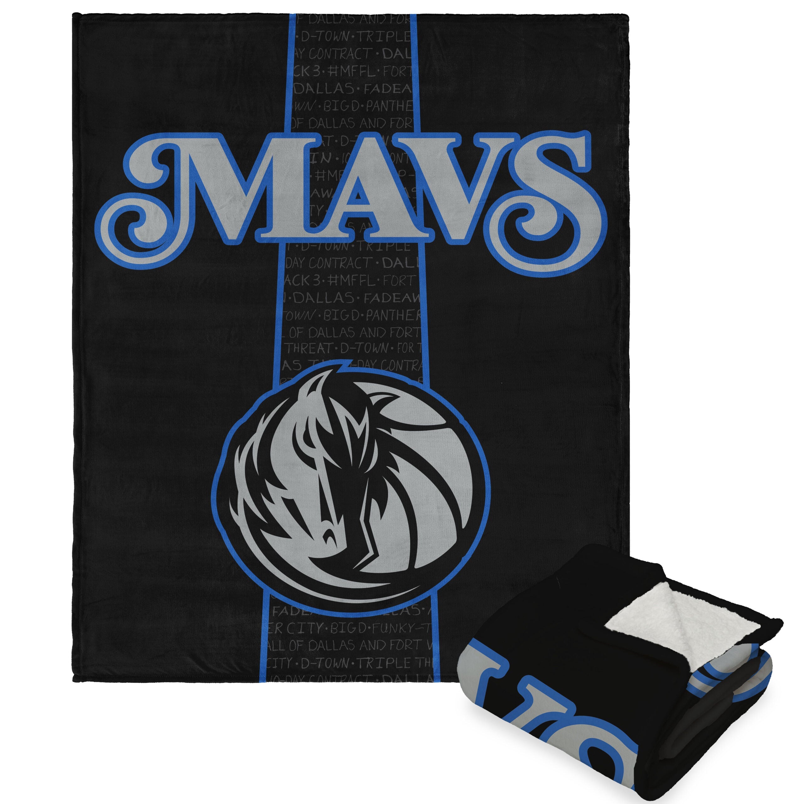 NBA Dallas Mavericks City Edition 23-24 Silk Touch Sherpa Throw Blanket 50x60 Inches