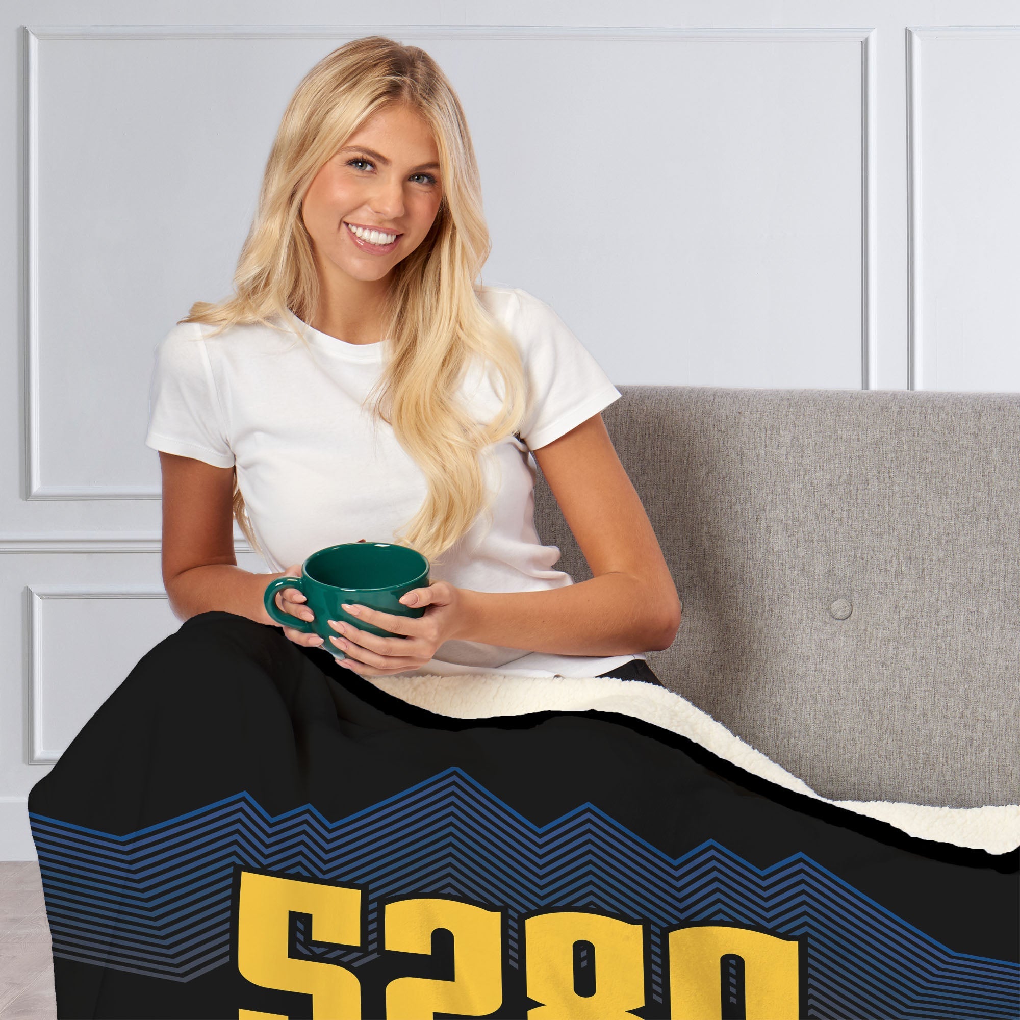 NBA Denver Nuggets City Edition 23-24 Silk Touch Sherpa Throw Blanket 50x60 Inches