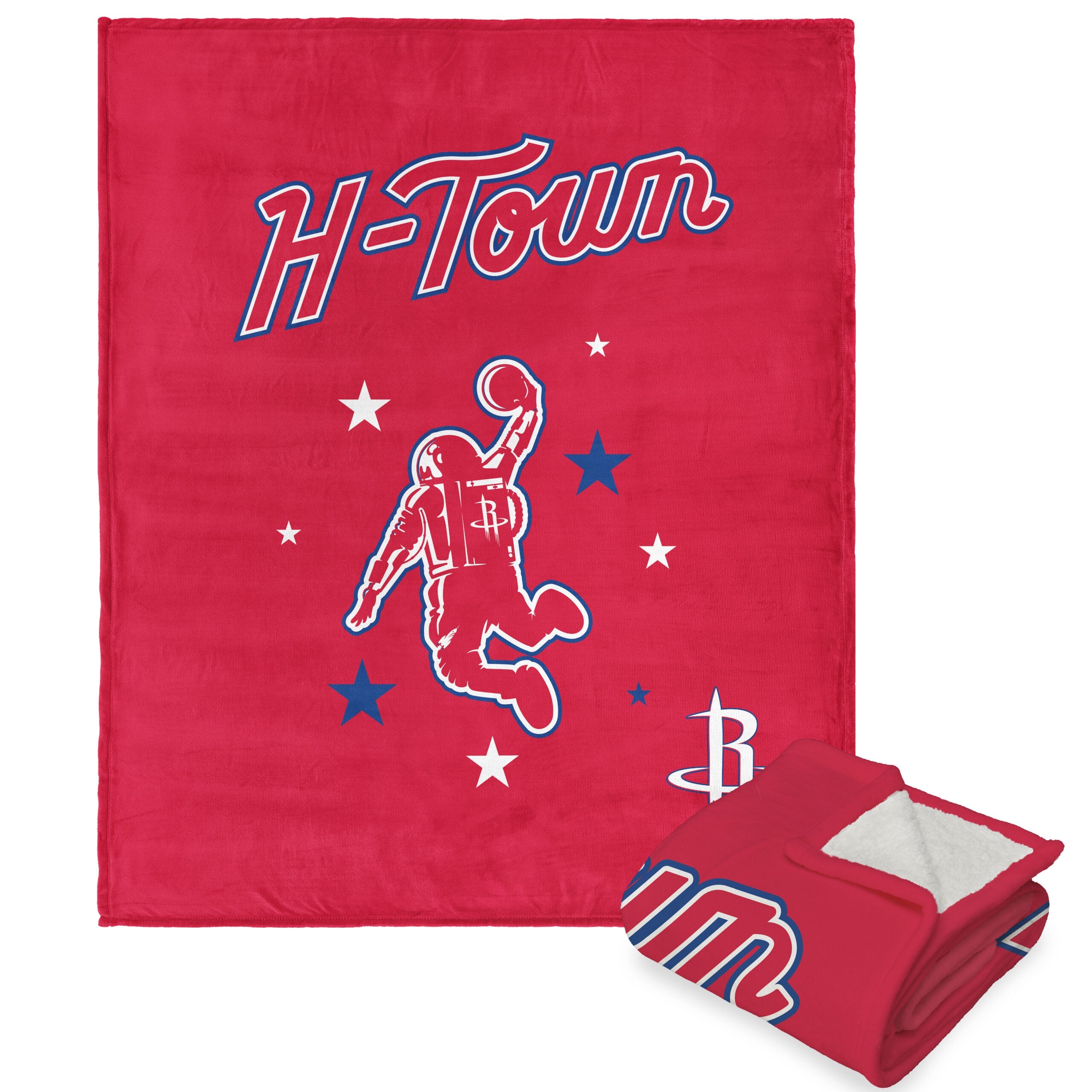 NBA Houston Rockets City Edition 23-24 Silk Touch Sherpa Throw Blanket 50x60 Inches