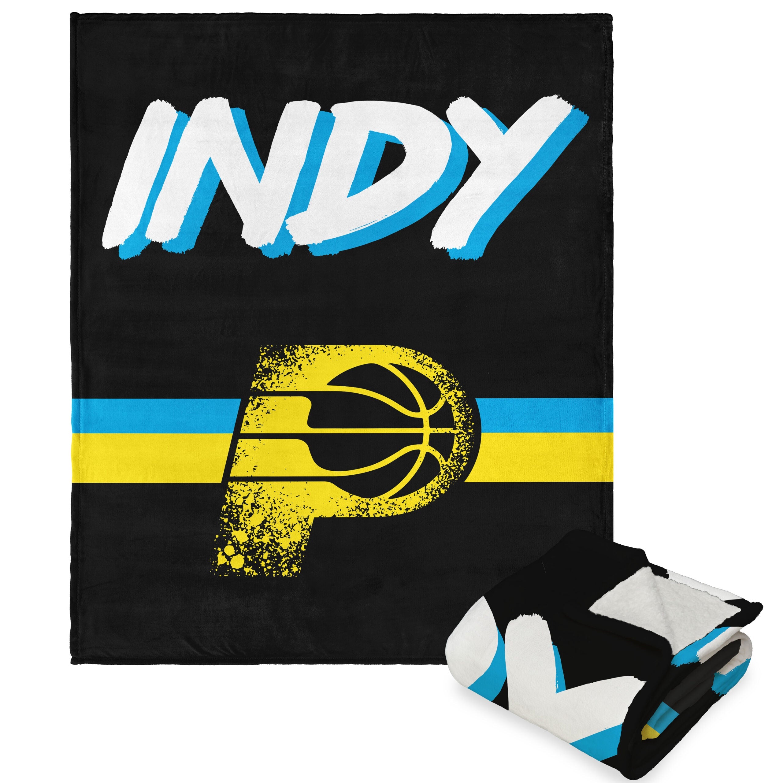 NBA Indiana Pacers City Edition 23-24 Silk Touch Sherpa Throw Blanket 50x60 Inches