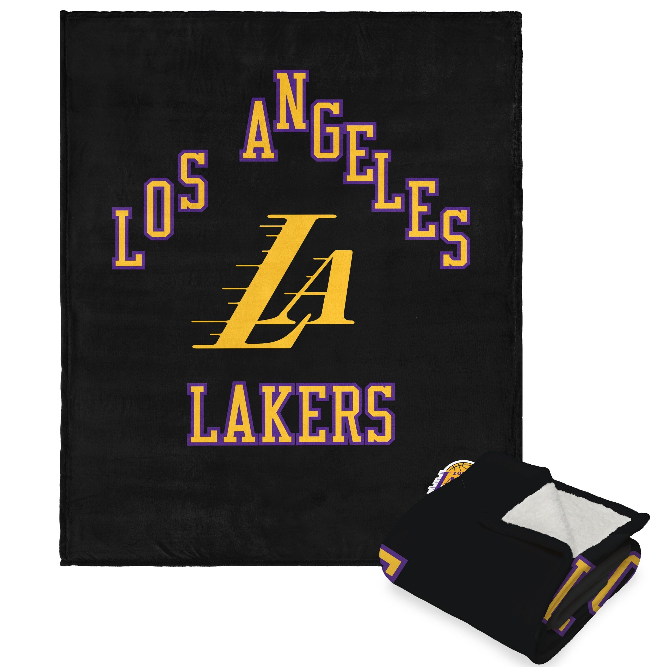 NBA Los Angeles Lakers City Edition 23-24 Silk Touch Sherpa Throw Blanket 50x60 Inches