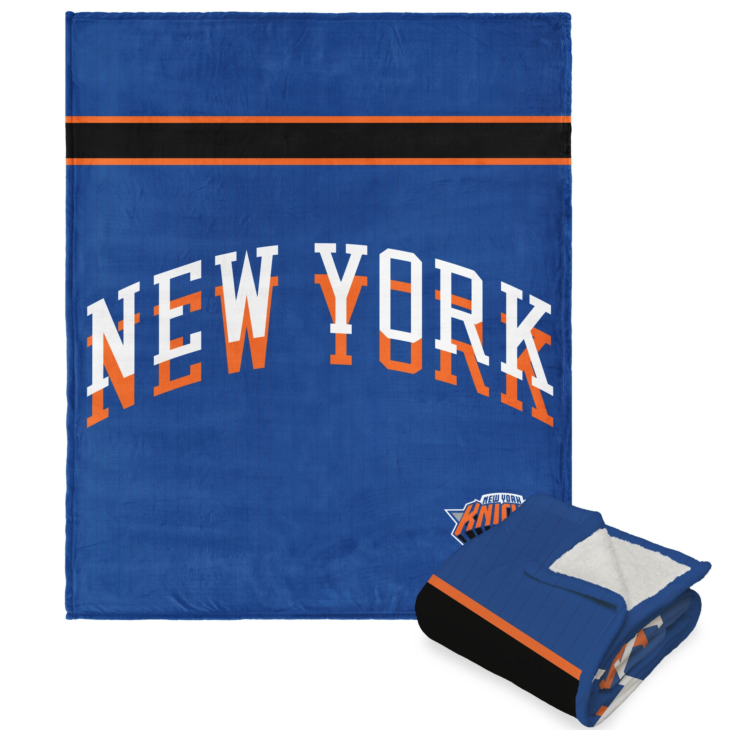 NBA New York Knicks City Edition 23-24 Silk Touch Sherpa Throw Blanket 50x60 Inches