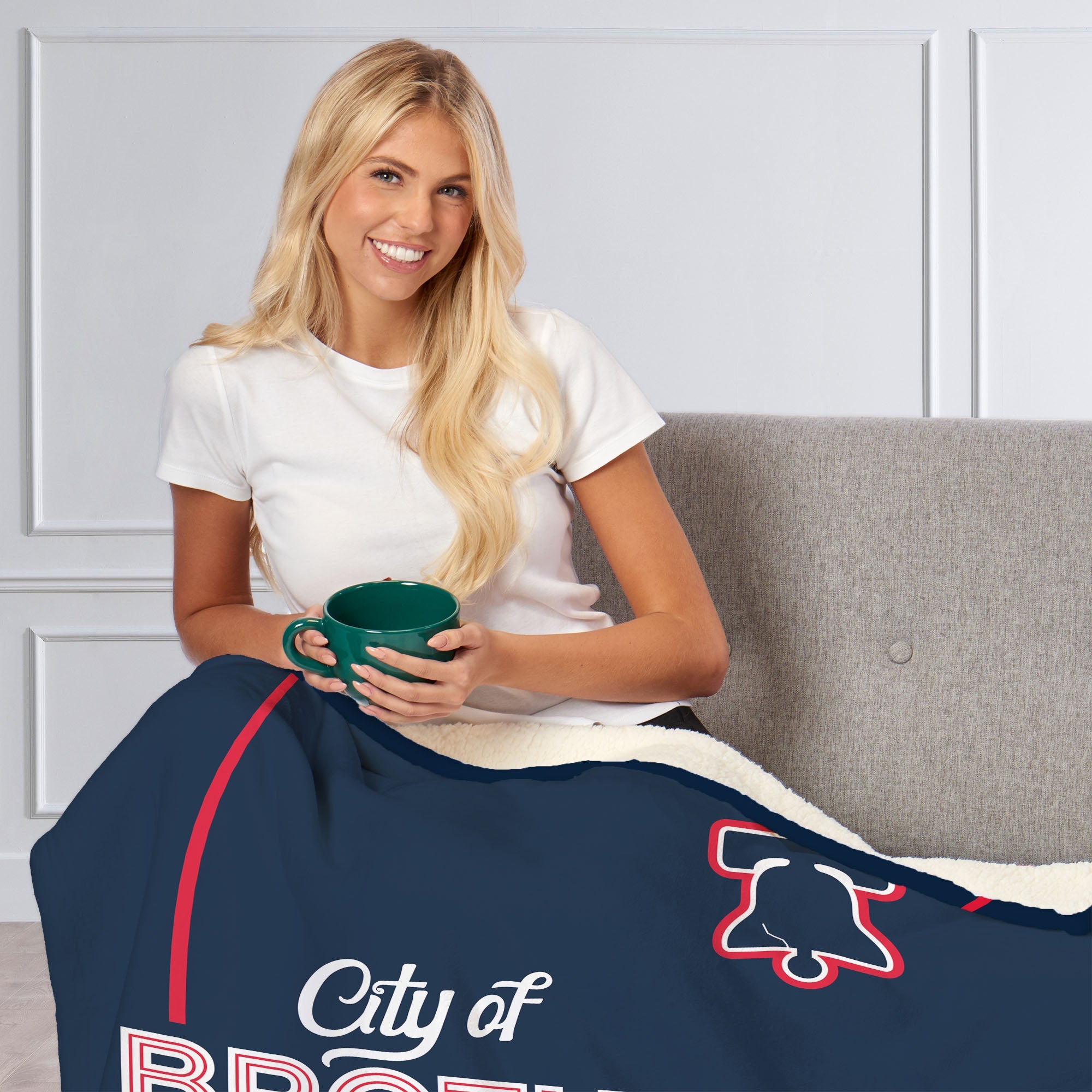 NBA Philadelphia 76ers City Edition 23-24 Silk Touch Sherpa Throw Blanket 50x60 Inches