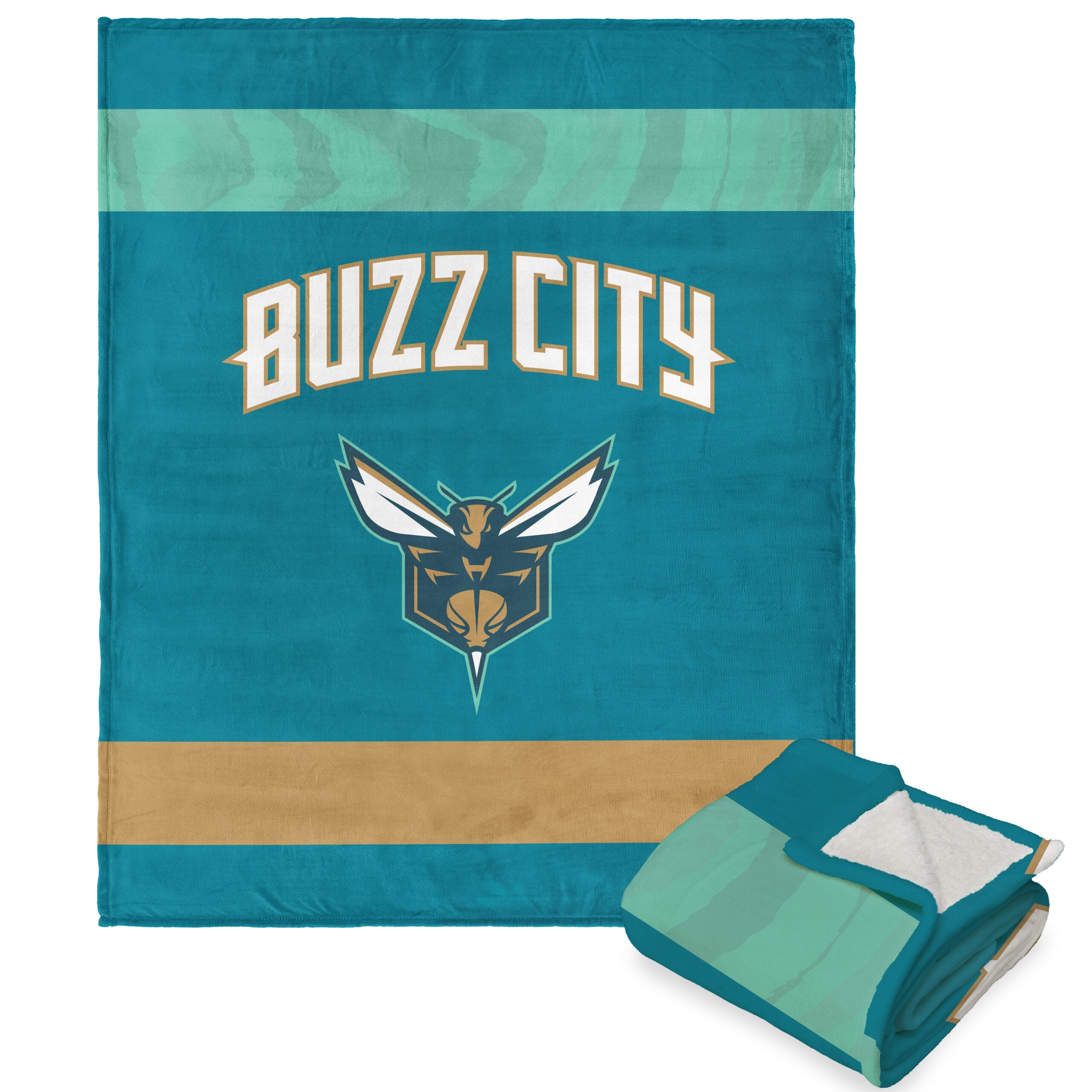 NBA Charlotte Hornets City Edition 23-24 Silk Touch Sherpa Throw Blanket 50x60 Inches
