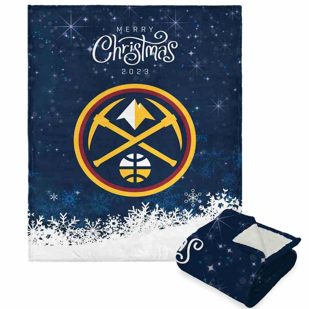 NBA Denver Nuggets Christmas 2023 Silk Touch Throw Blanket 50x60 Inches