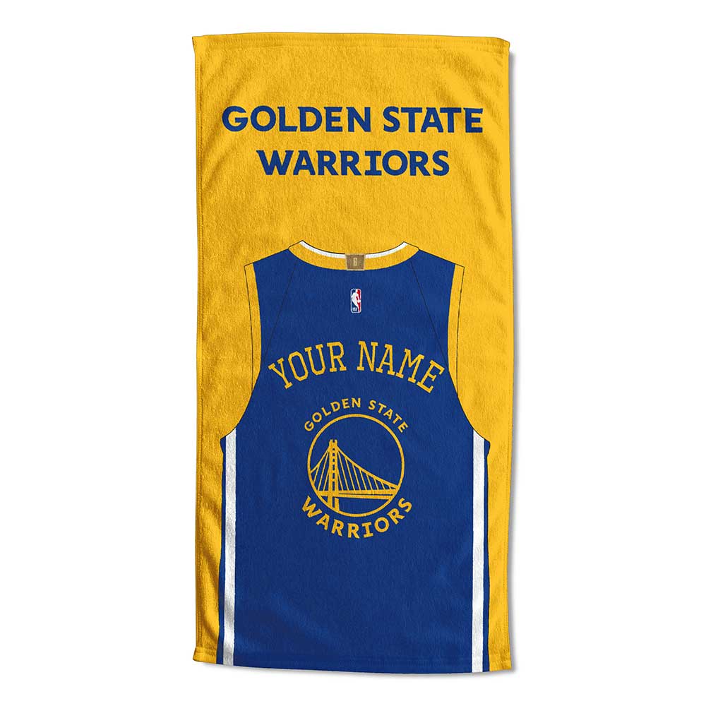 NBA Golden State Warriors Jersey Personalized Beach Towel 30x60 Inches