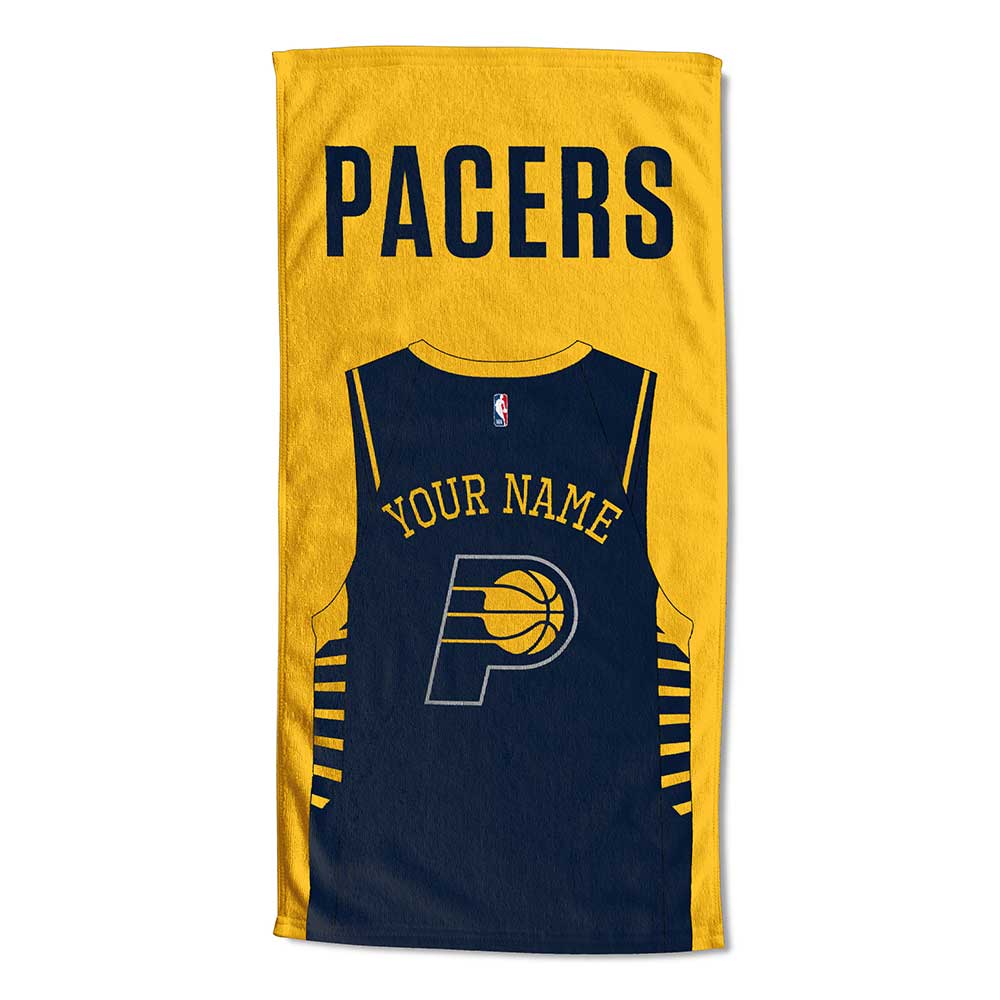 NBA Indiana Pacers Jersey Personalized Beach Towel 30x60 Inches