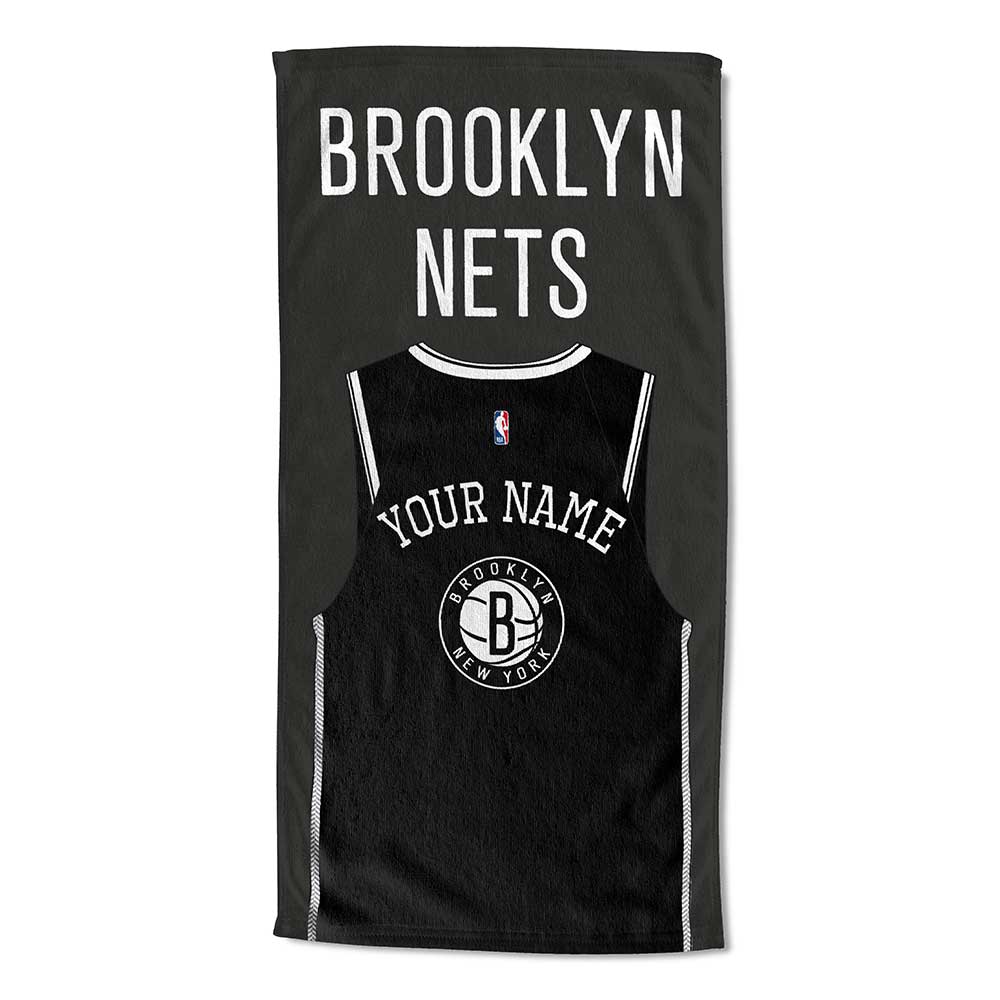 NBA Brooklyn Nets Jersey Personalized Beach Towel 30x60 Inches